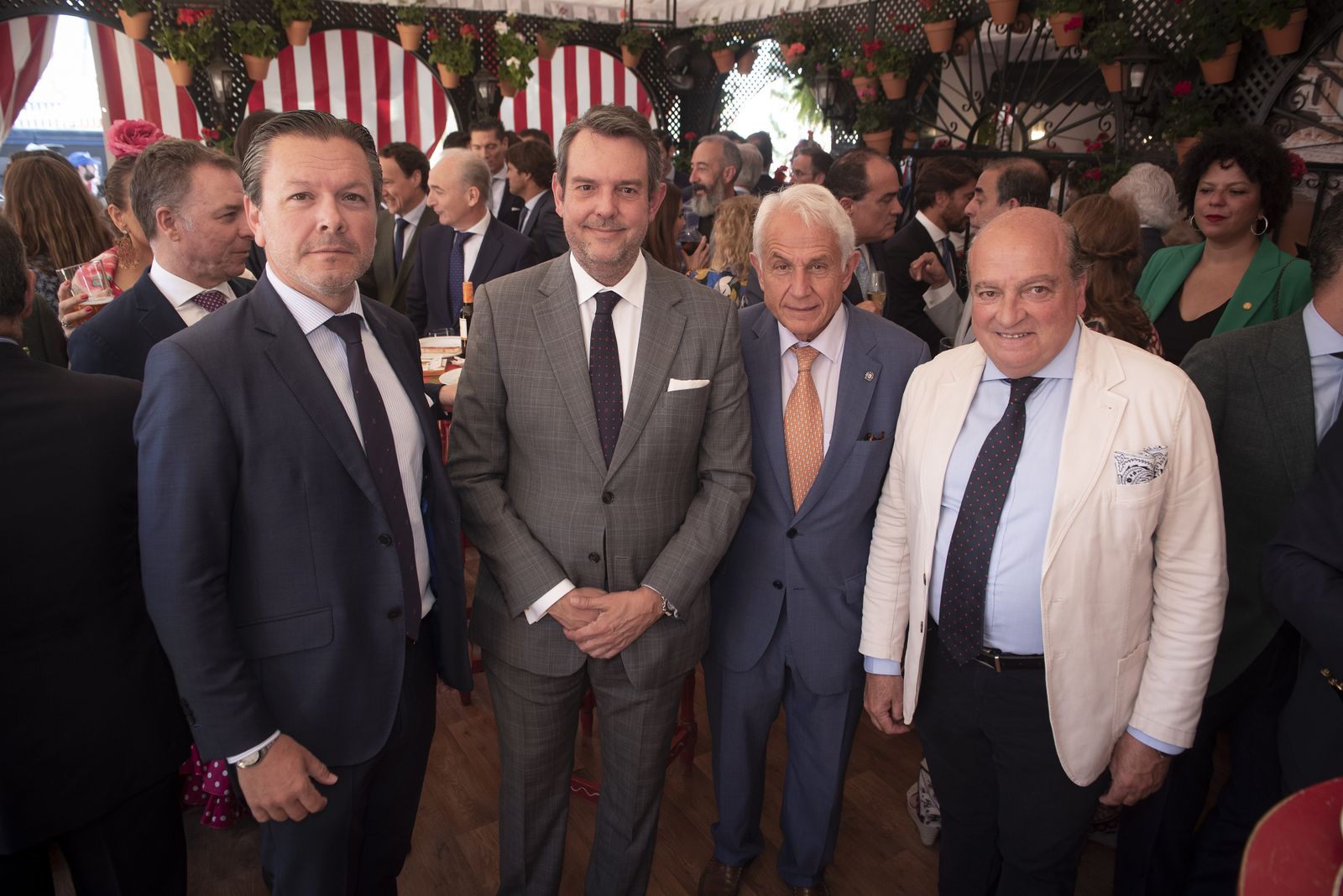 La recepción en la caseta del Santander, en imágenes