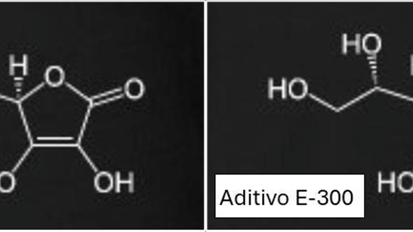 Similitudes entre la vitamina C y el aditivo E-300