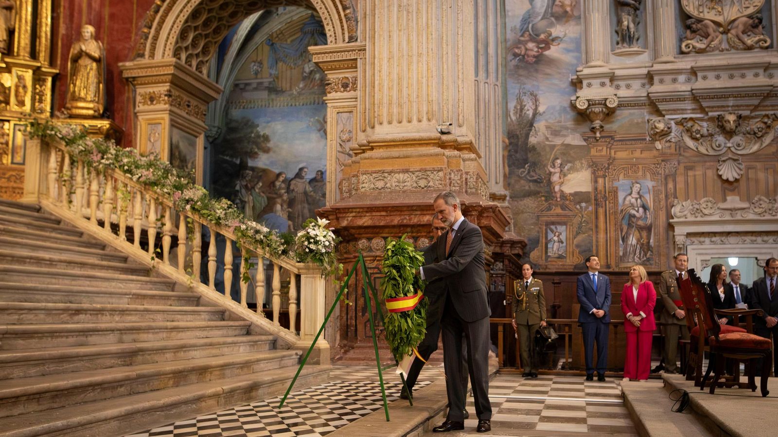 Las fotos de Felipe VI en el Real Monasterio de San Jerónimo de Granada en la reunión de las Reales Maestranzas de España
