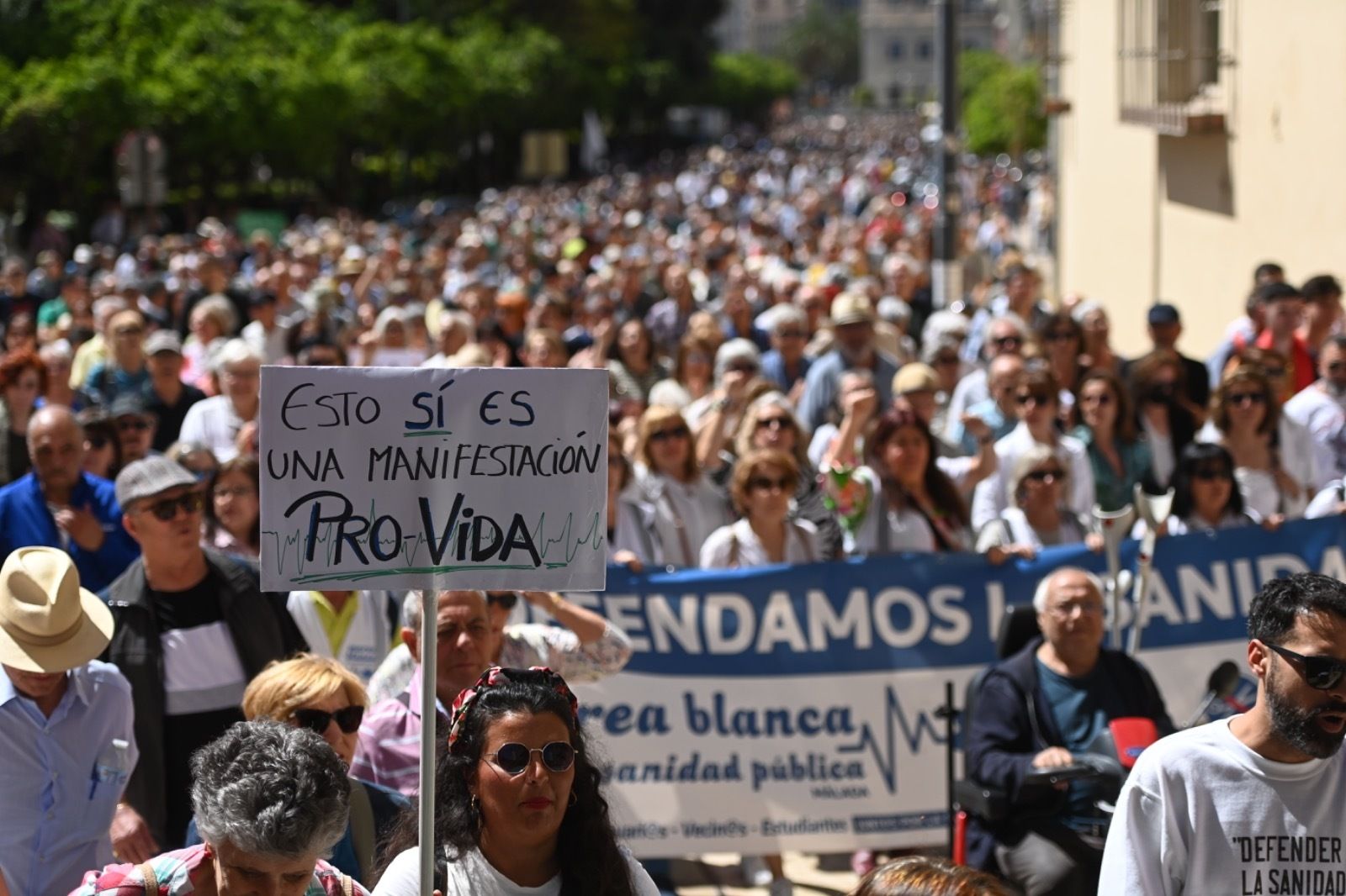 Una imagen de la manifestación en defensa de la sanidad pública.