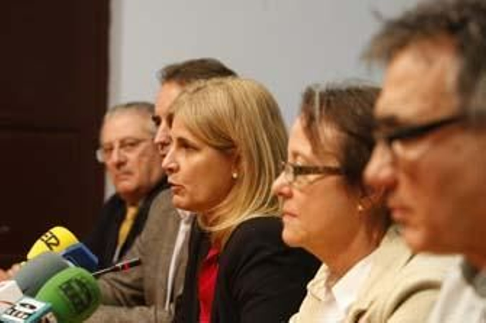 La alcaldesa, durante la rueda de prensa ofrecida en la noche de ayer.