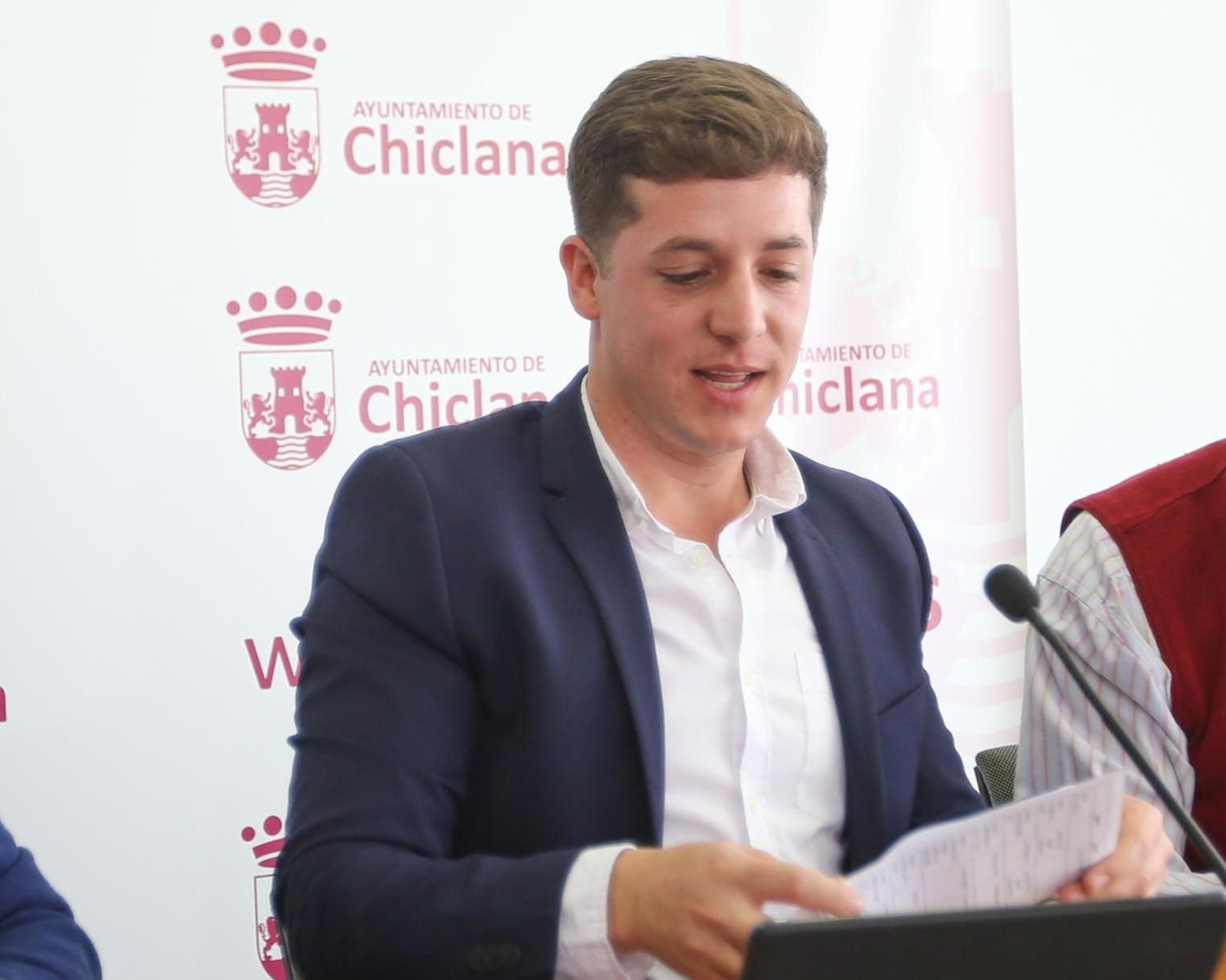 José Alberto Cruz, en una rueda de prensa de Chiclana.