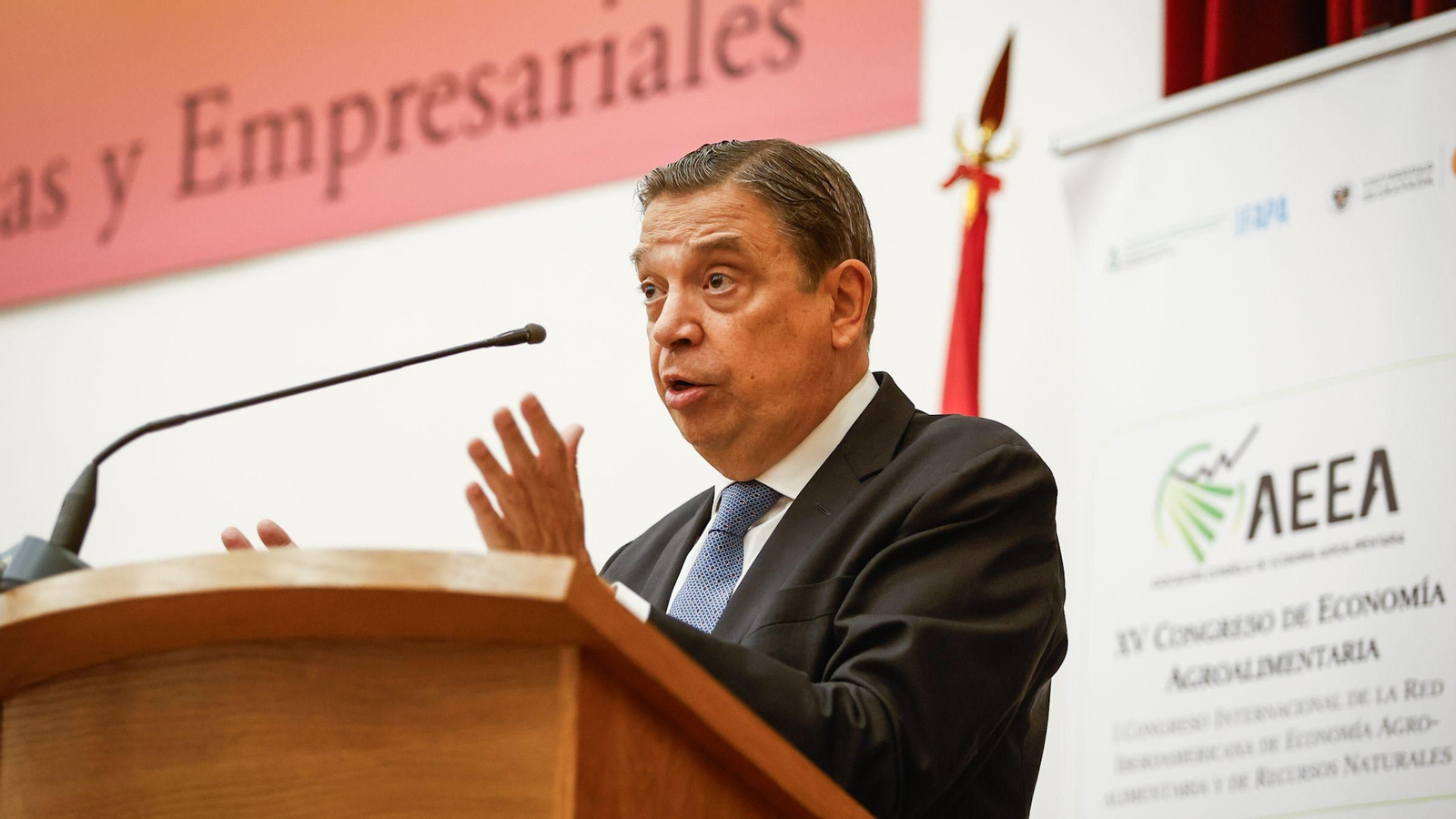 El ministro de Agricultura, Pesca y Alimentación, Luis Planas durante la inauguración del XV Congreso de Economía Agroalimentaria