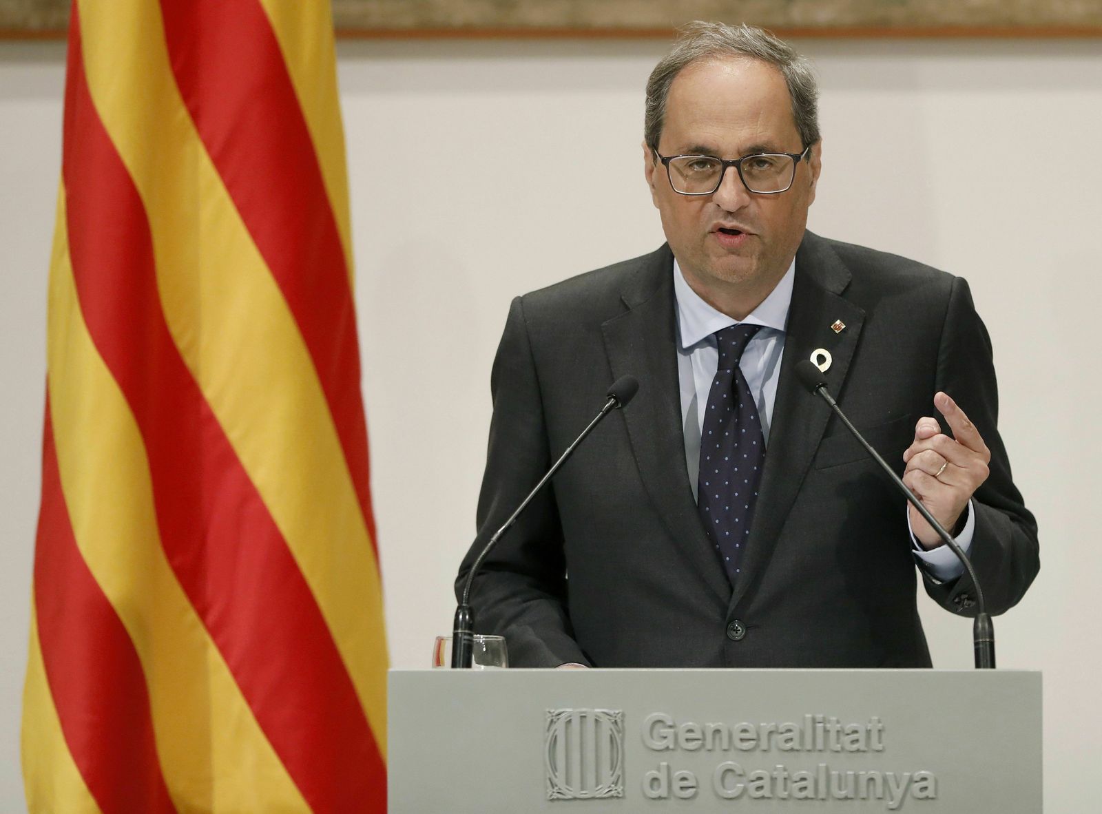 Quim Torra, presidente de la Generalitat de Cataluña.