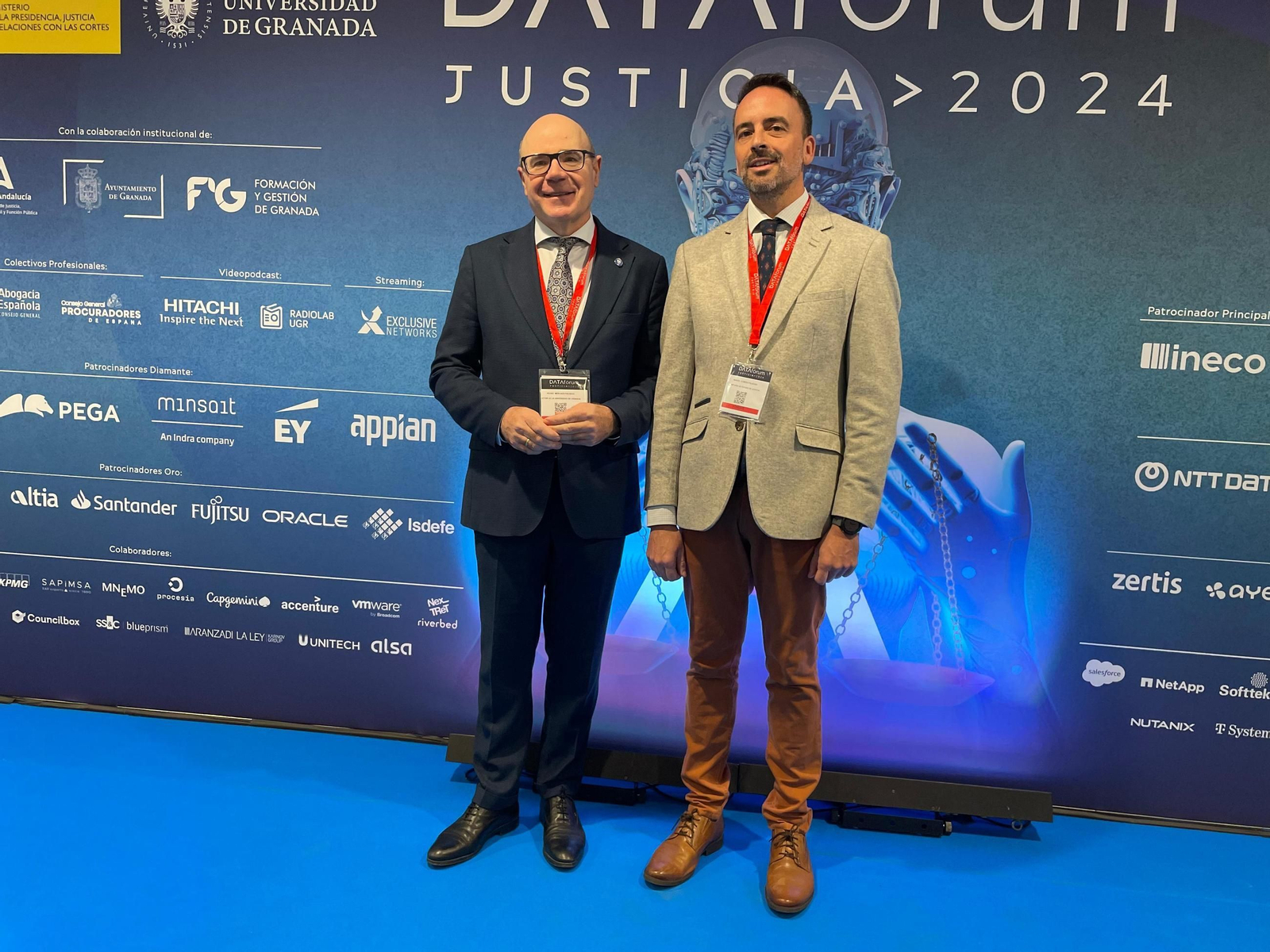 Mercado y Olmedo, en la inauguración del DataFórum Justicia 2024. Mercado y Olmedo, en la inauguración del DataFórum Justicia 2024.