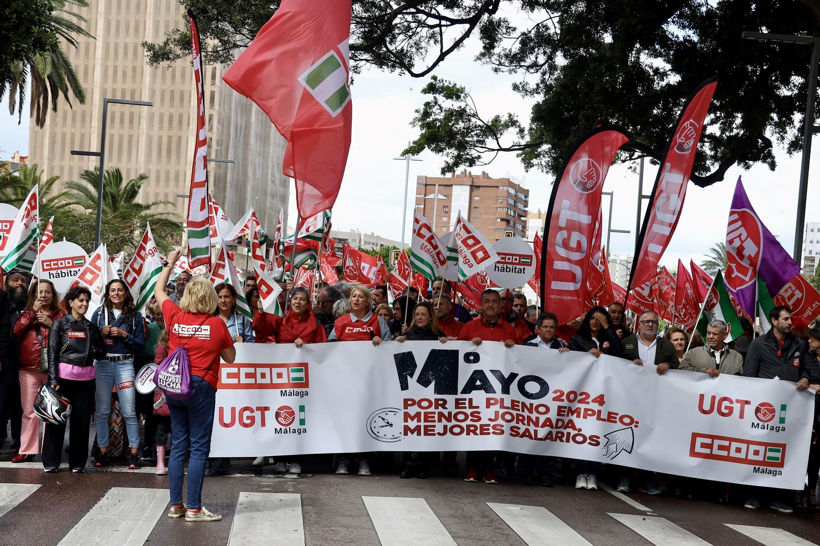 La manifestación del 1 de mayo en Málaga, en fotos