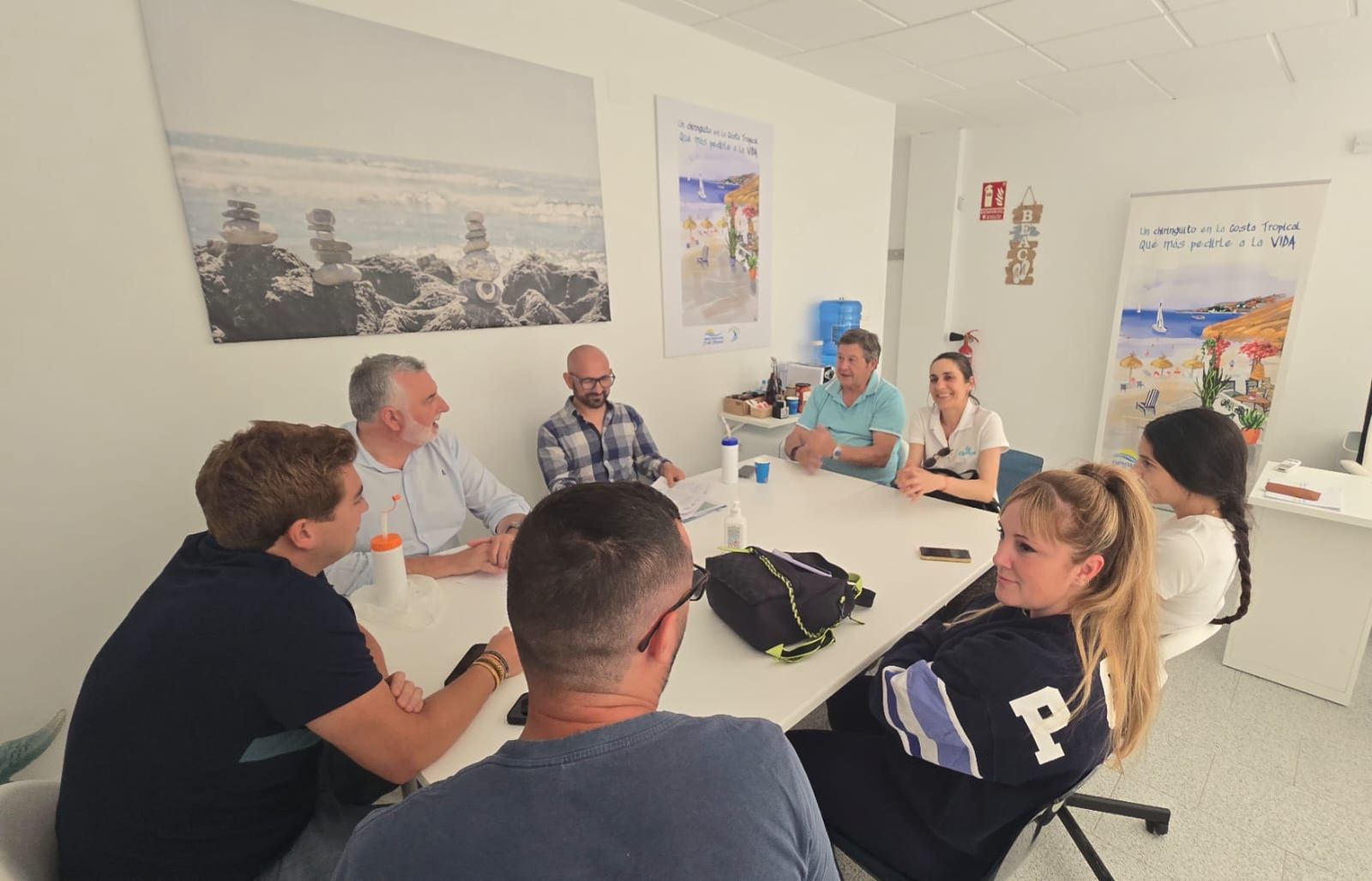 Los Empresarios de Playas en una reunión de trabajo
