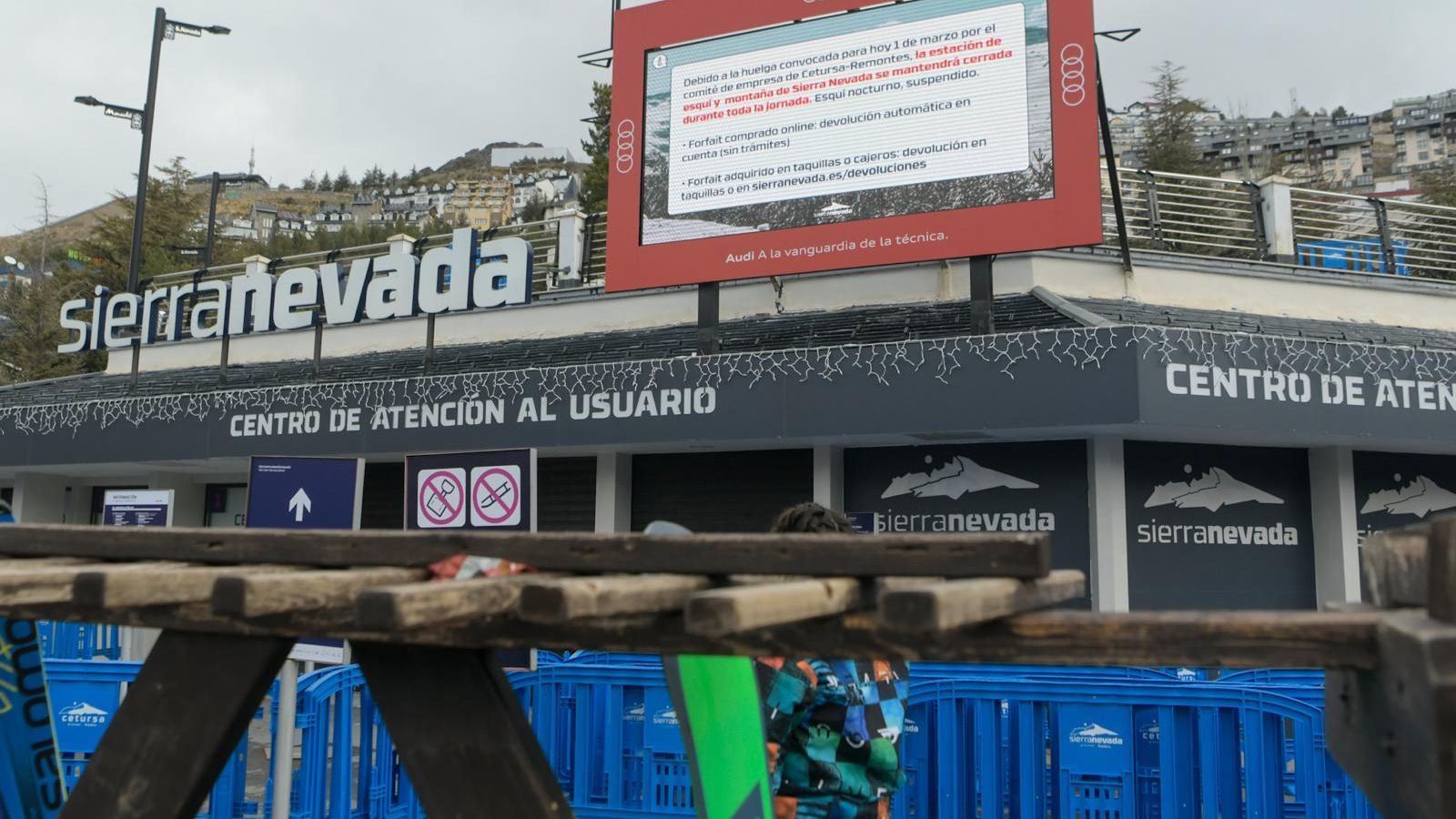 Las taquillas, cerradas a consecuencia de la huelga