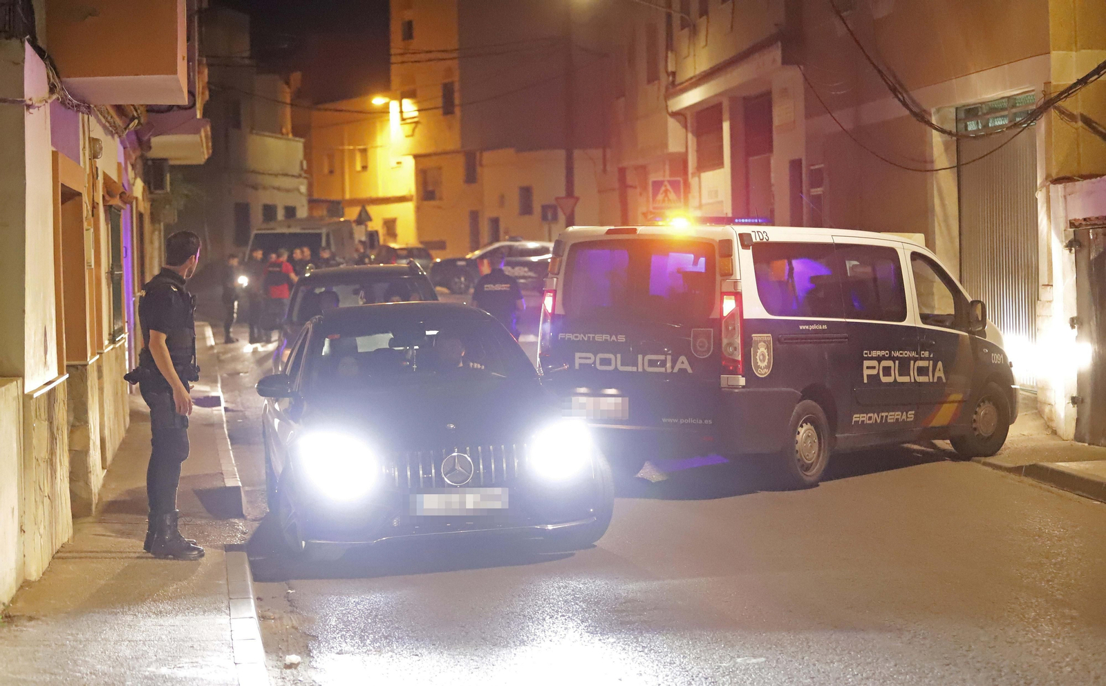 Una de las actuaciones policiales, la semana pasada.