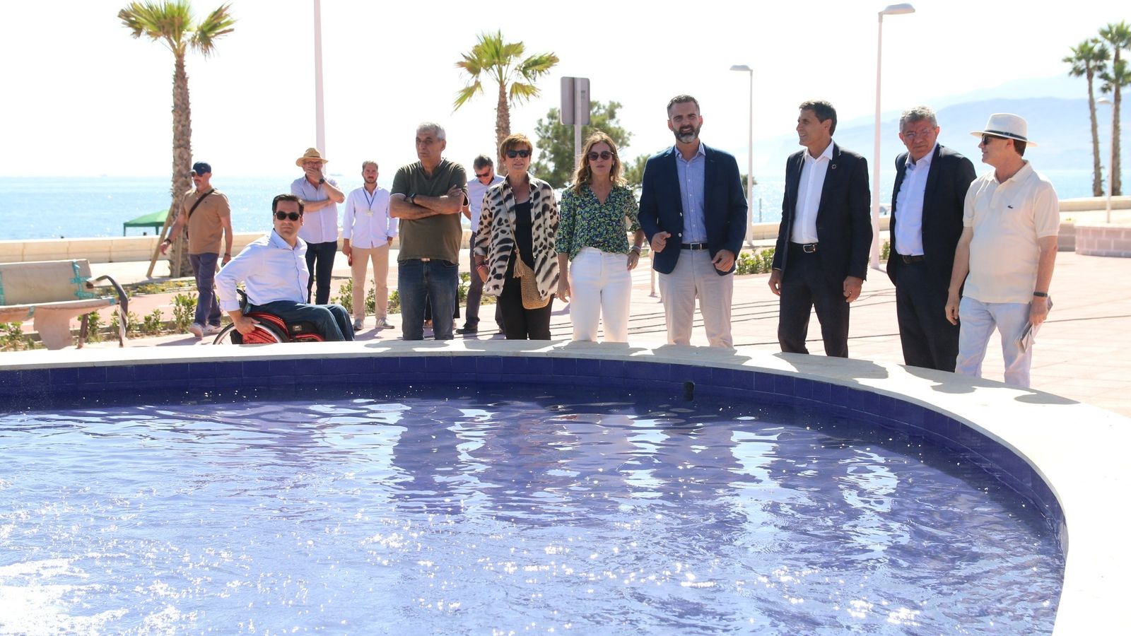 Fuente instalada en el nuevo tramo del Paseo Marítimo.