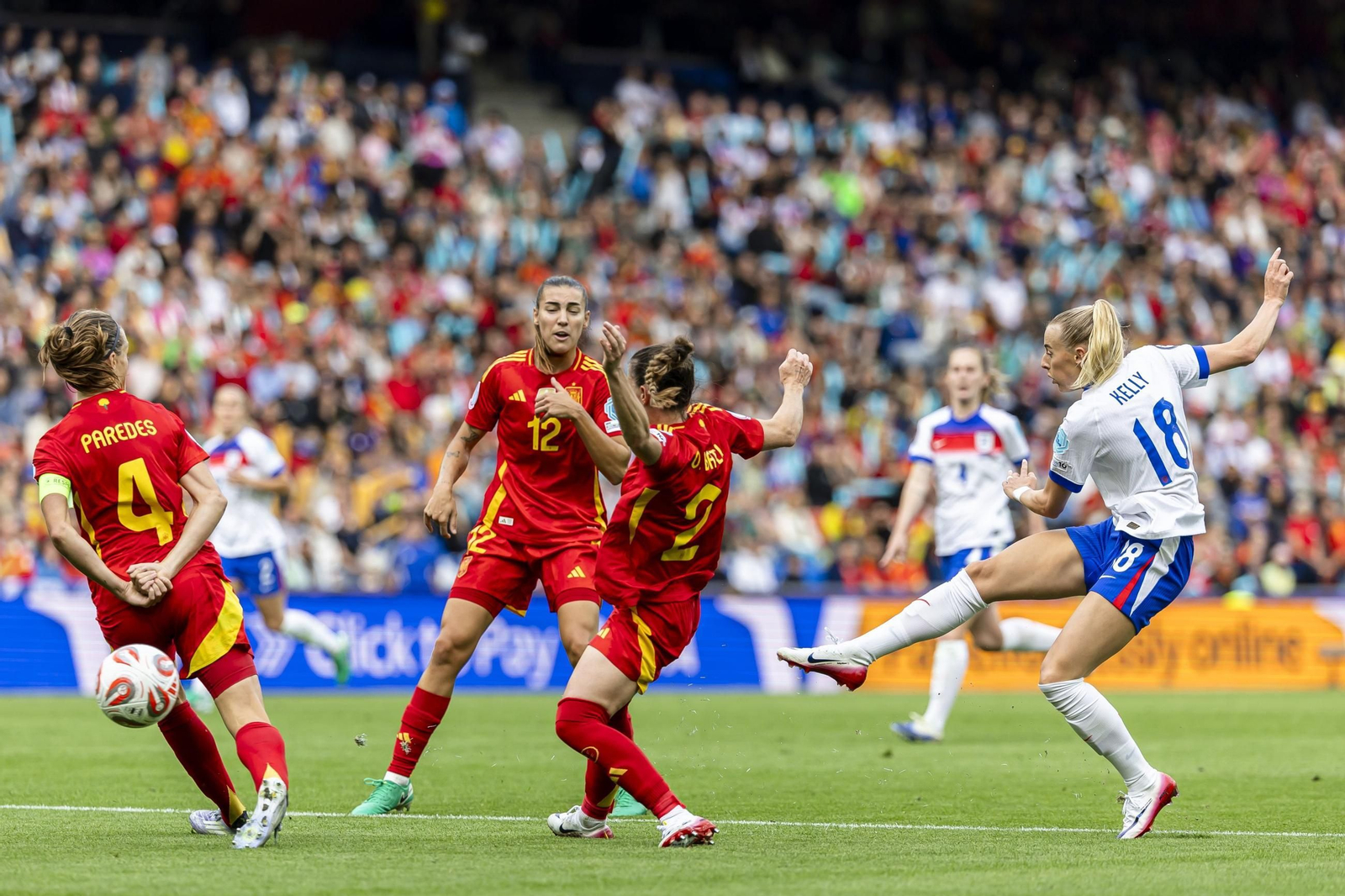 Las mejores imágenes de la final España - Inglaterra de la Eurocopa femenina