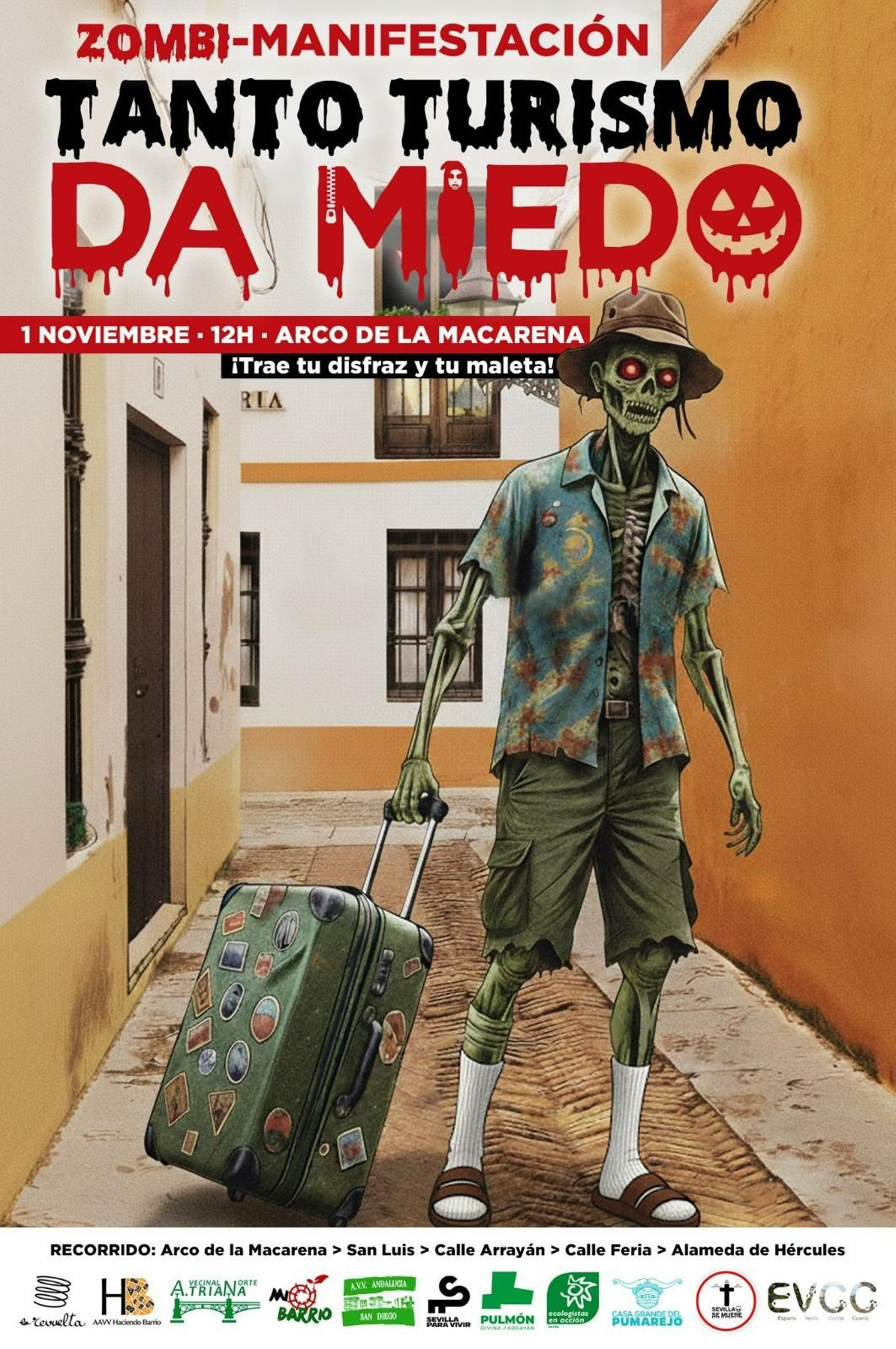 El cartel de la convocatoria de manifestación contra el turismo masivo