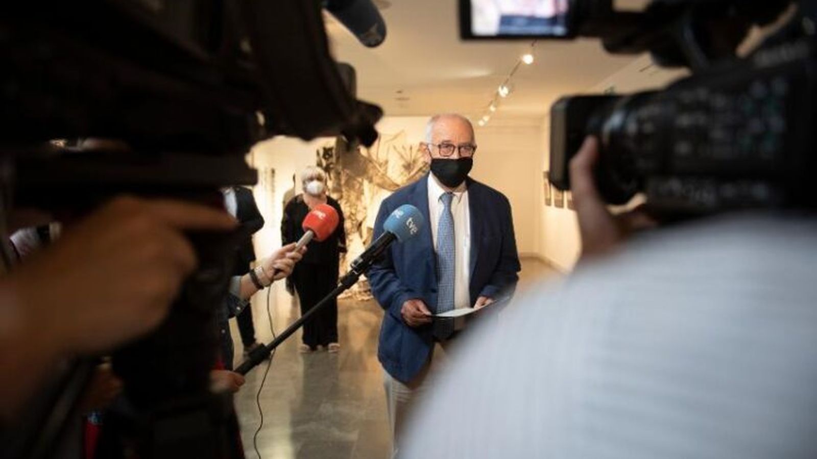 Un momento de la presentación de la muestra.