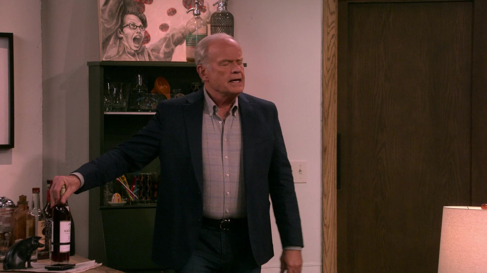 En la secuela de Frasier el actor sigue bebiendo jerez.