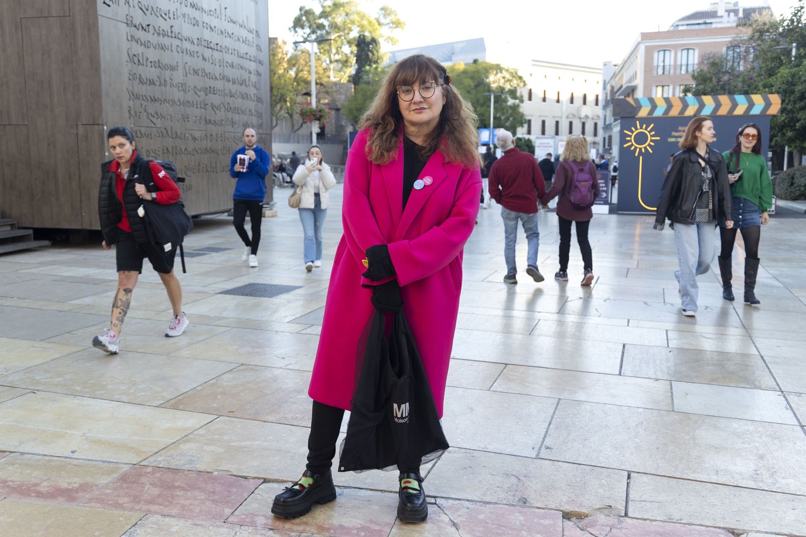 Isabel Coixet en el centro de Málaga este martes.