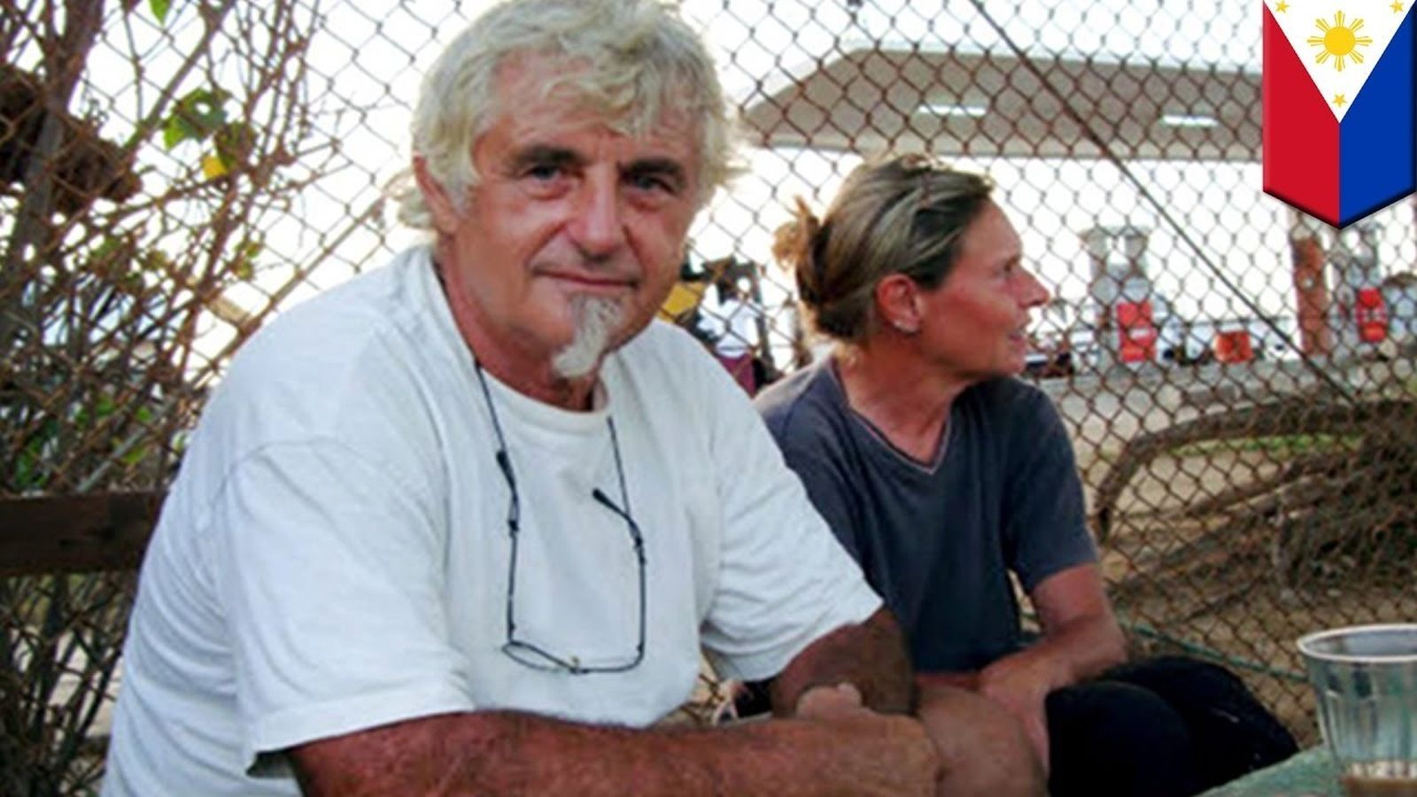 El alemán Juergen Kantner, decapitado por Abu Sayyaf, en una imagen de archivo junto a su esposa.