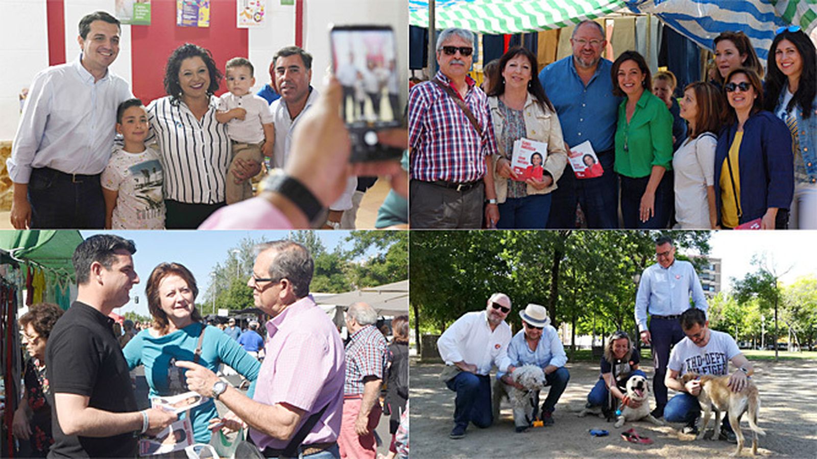 En la periferia, en el mercadillo y sacando a pasear al perro.