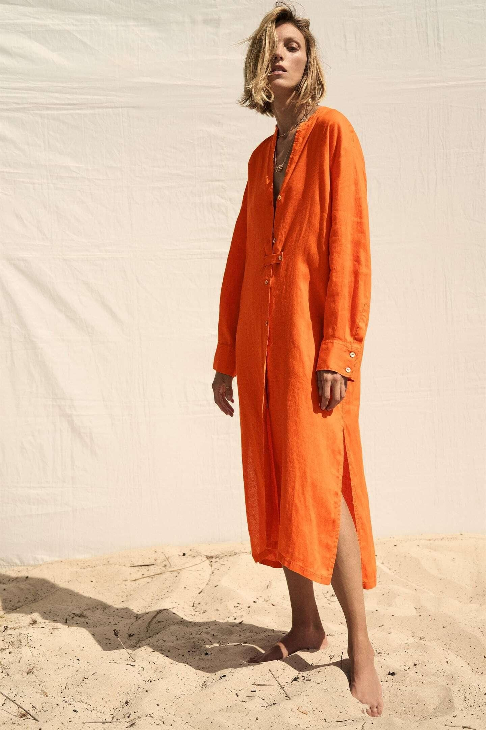 Kaftan naranja de Zara. Kaftan naranja de Zara.