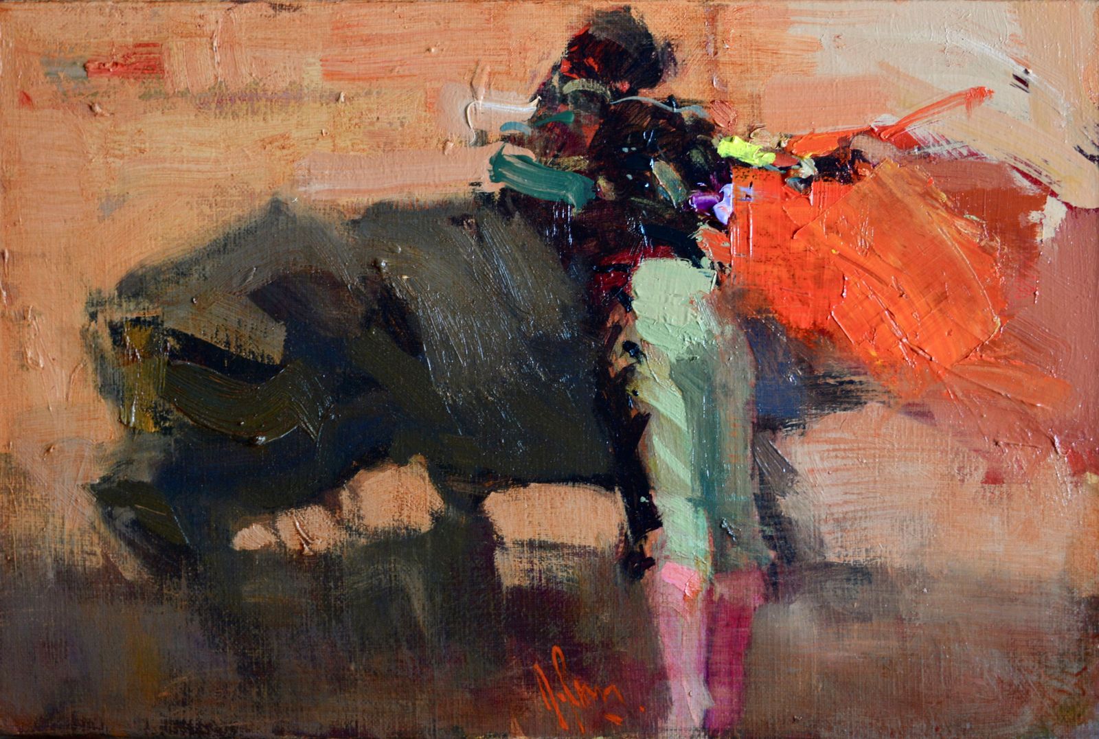 Una de las obras de Diego Ramos dedicada a Rafael de Paula.