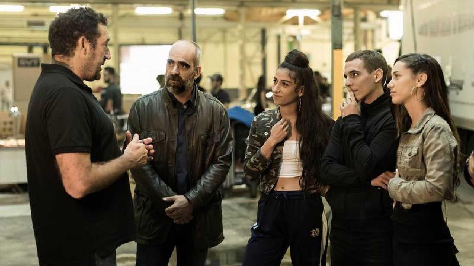 Un momento del rodaje de 'Hasta el cielo'.