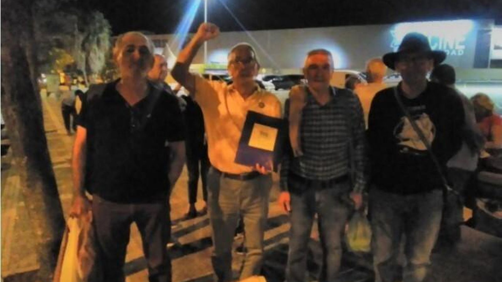 Pensionistas jerezanos que se trasladaron a Madrid para participar en la movilización.