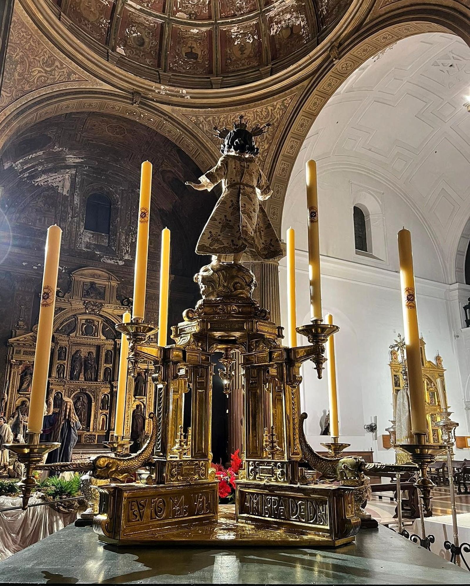 El Niño Jesús en su nuevo paso.