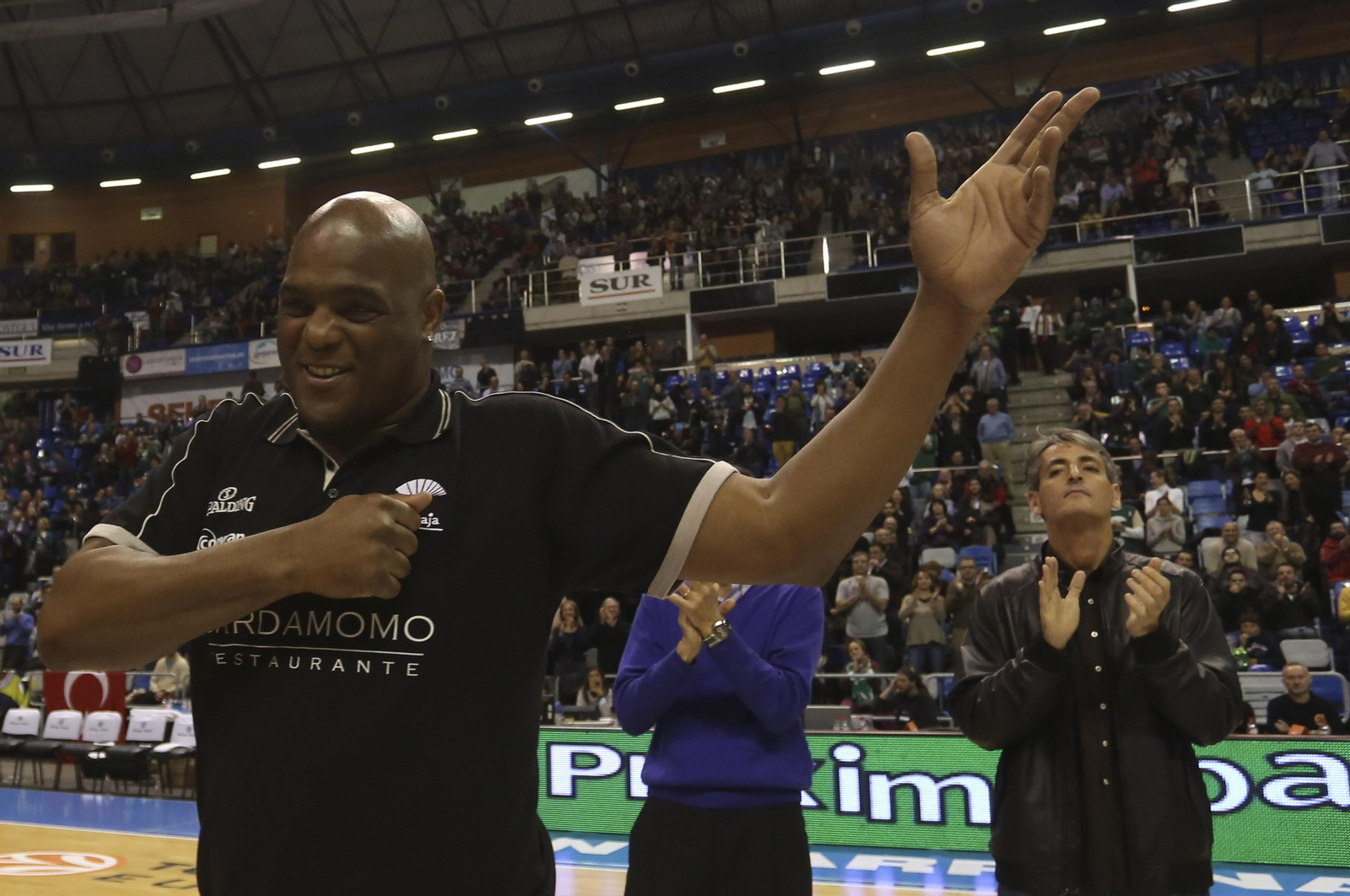 Mike Ansley, en la pista central del Carpena, en enero de 2014.