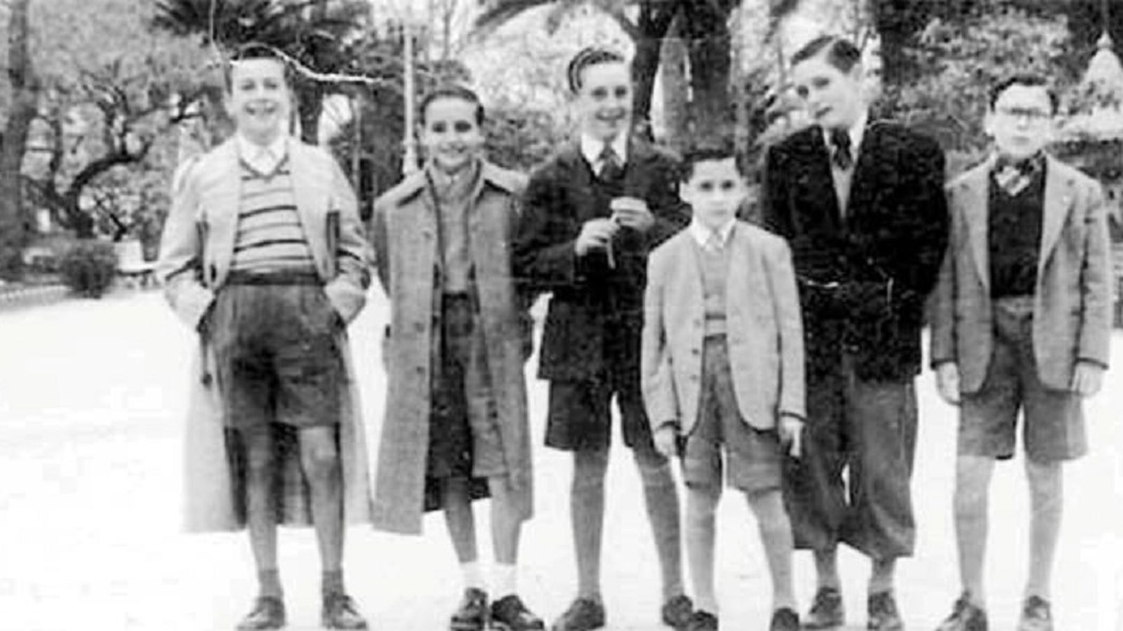 En el parque, Muriel, Mamé de las Rivas, Infante, Ignacio PdV, Pérez Martínez y Alberto PdV.