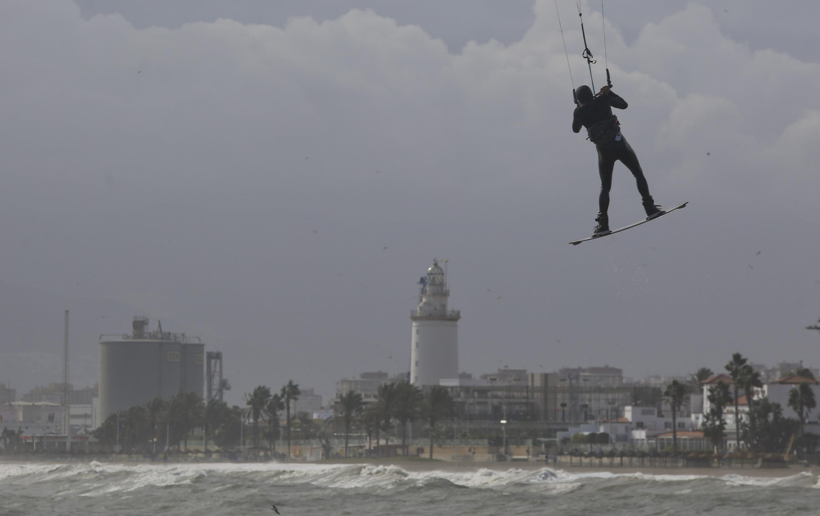 Fotos del temporal de levante en la costa de Málaga