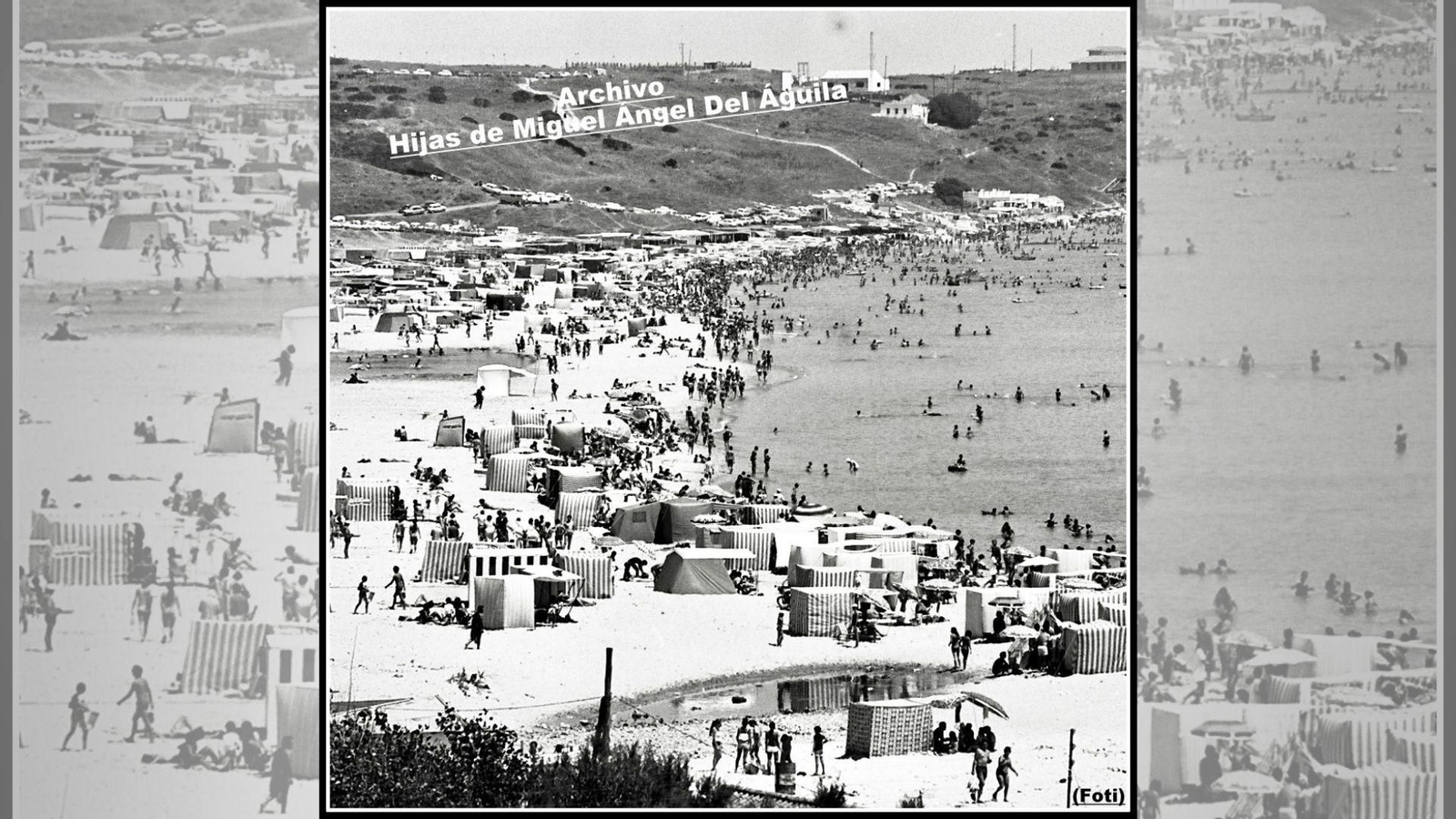 La playa de Getares, en 1980.