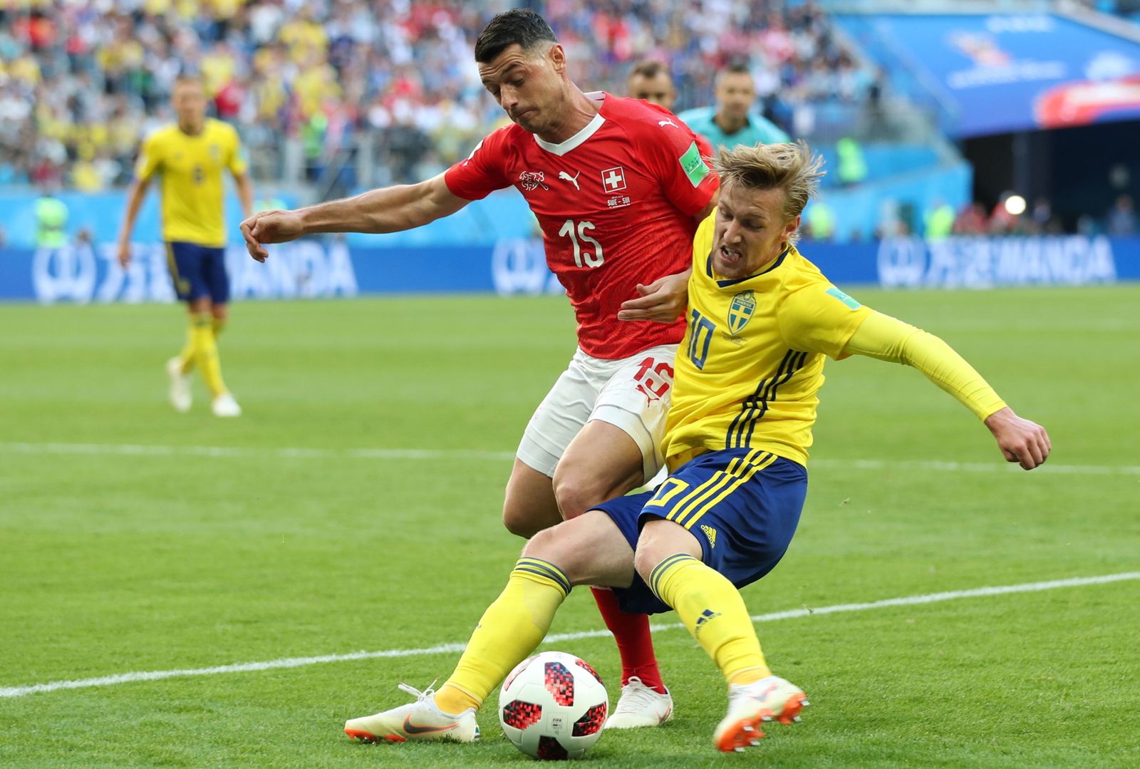 Las imágenes del Suecia-Suiza