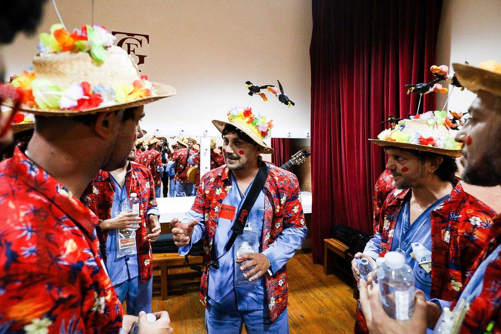 El ambiente en camerinos.