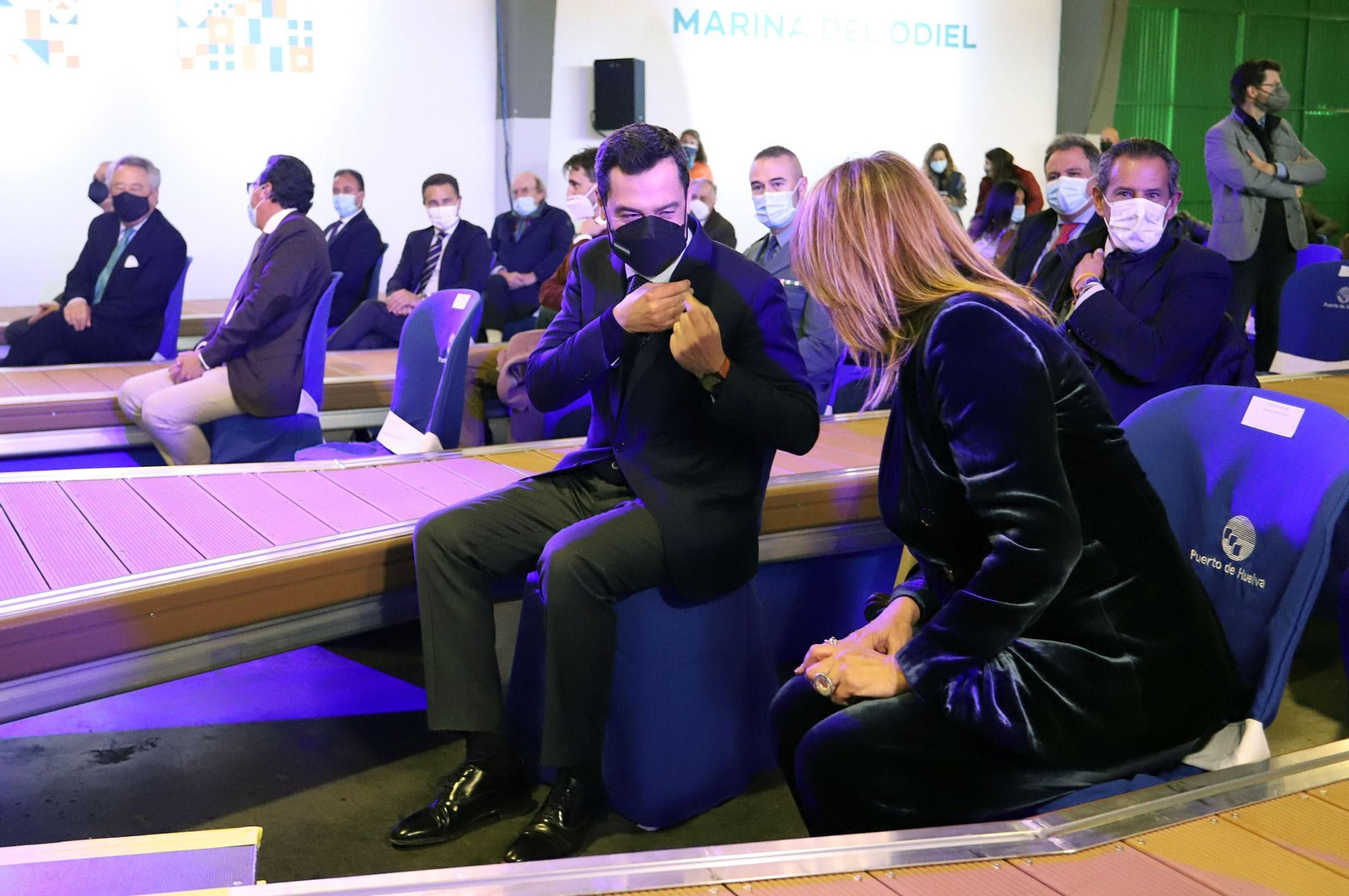 Imágenes del acto de inicio de las obras de la Marina Deportiva del Puerto de Huelva