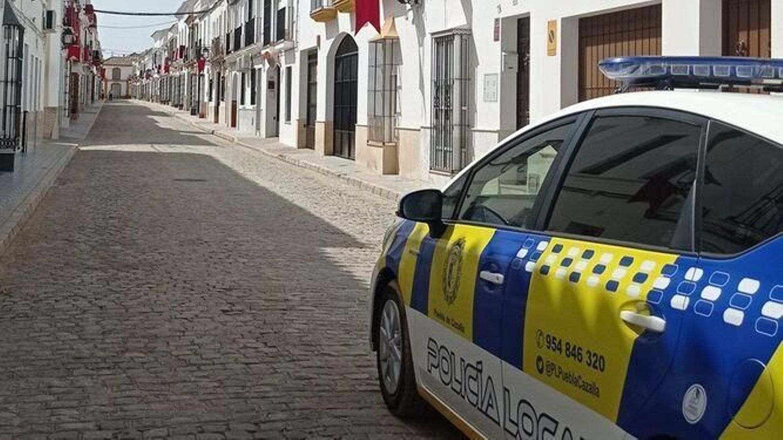 Un coche de la Policía Local de La Puebla de Cazalla.