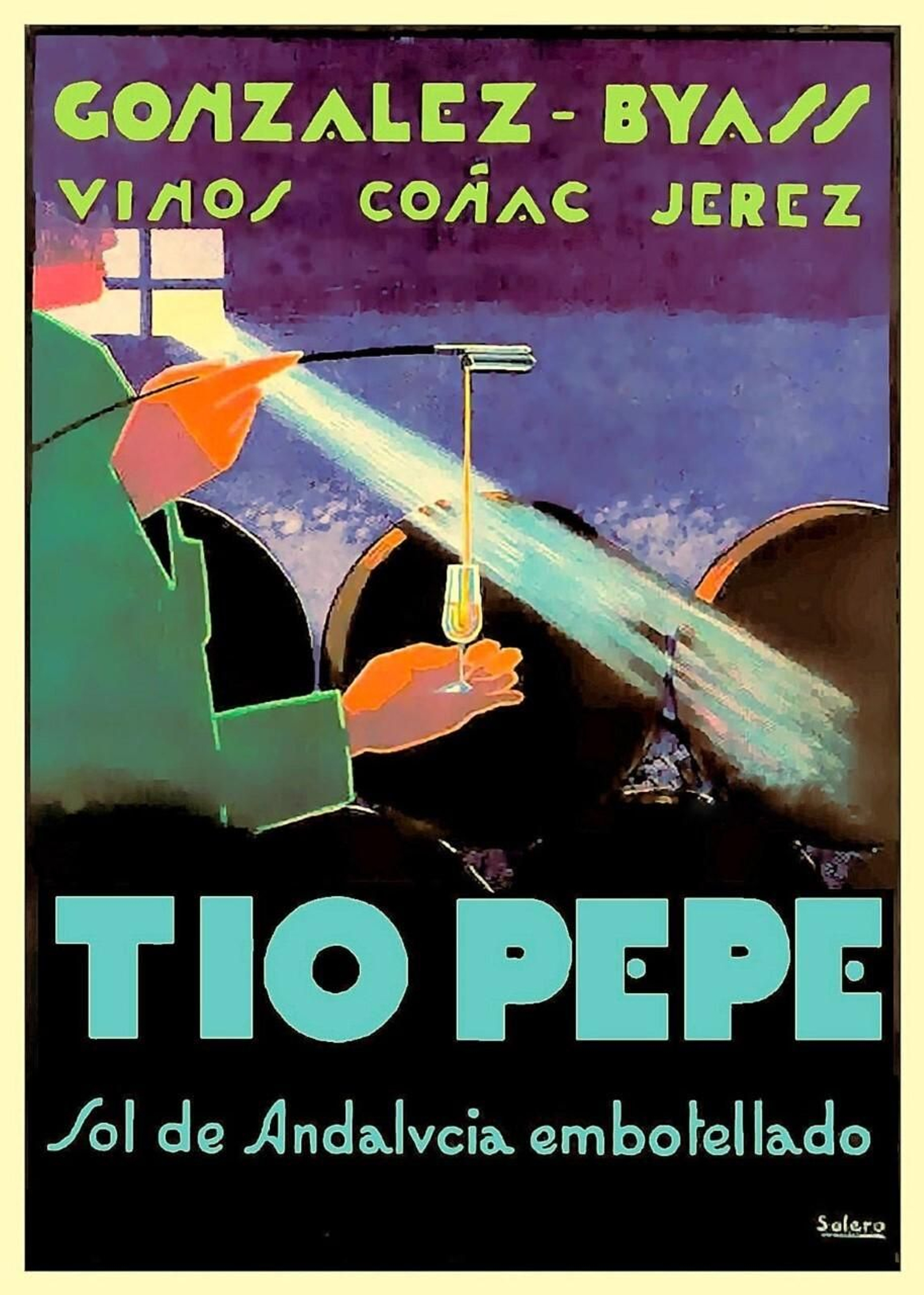 Representada en el un cartel de González Byass.
