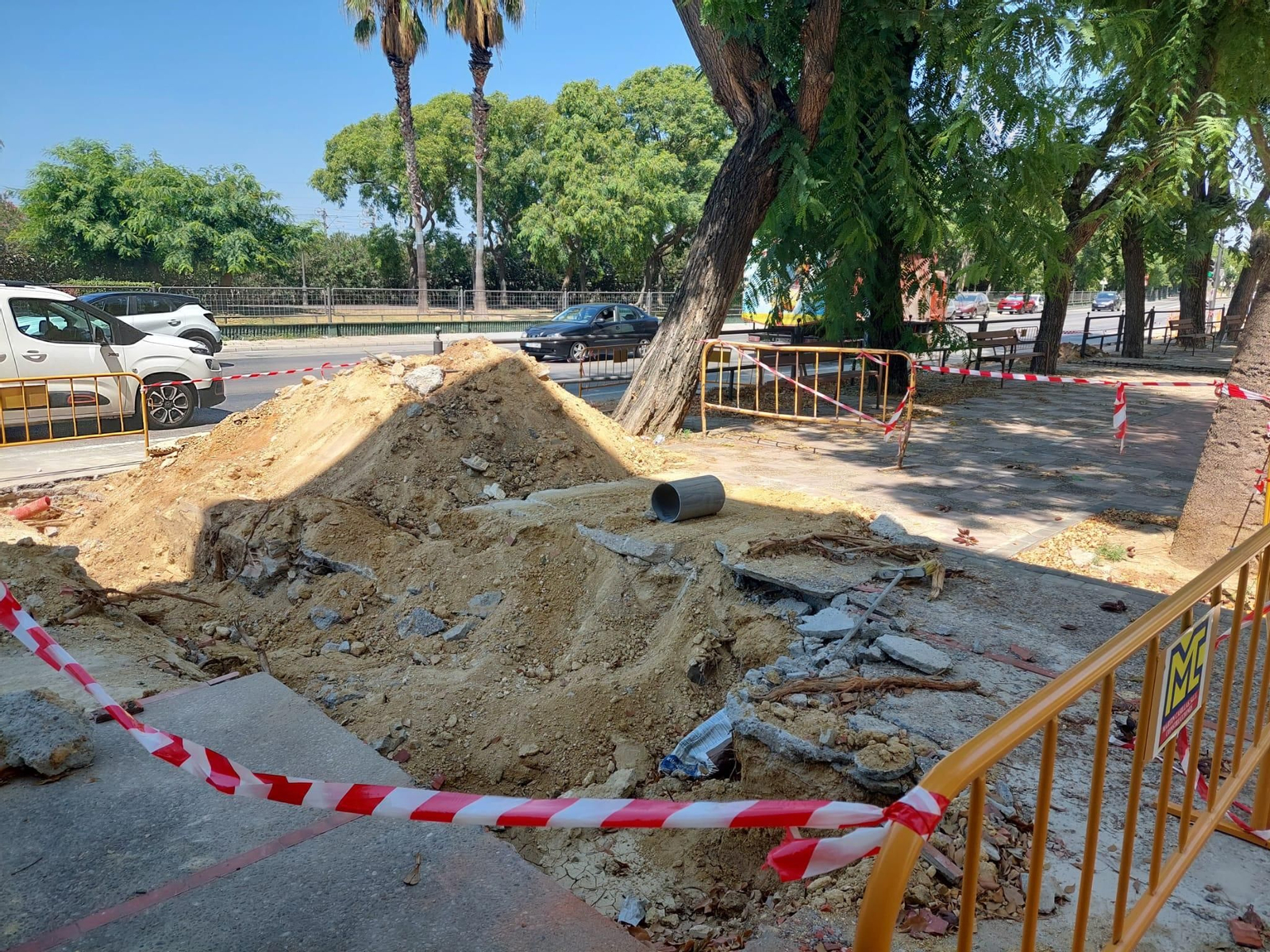Estado actual de las obras de la segunda fase del desdoble de la avenida Pery Junquera.