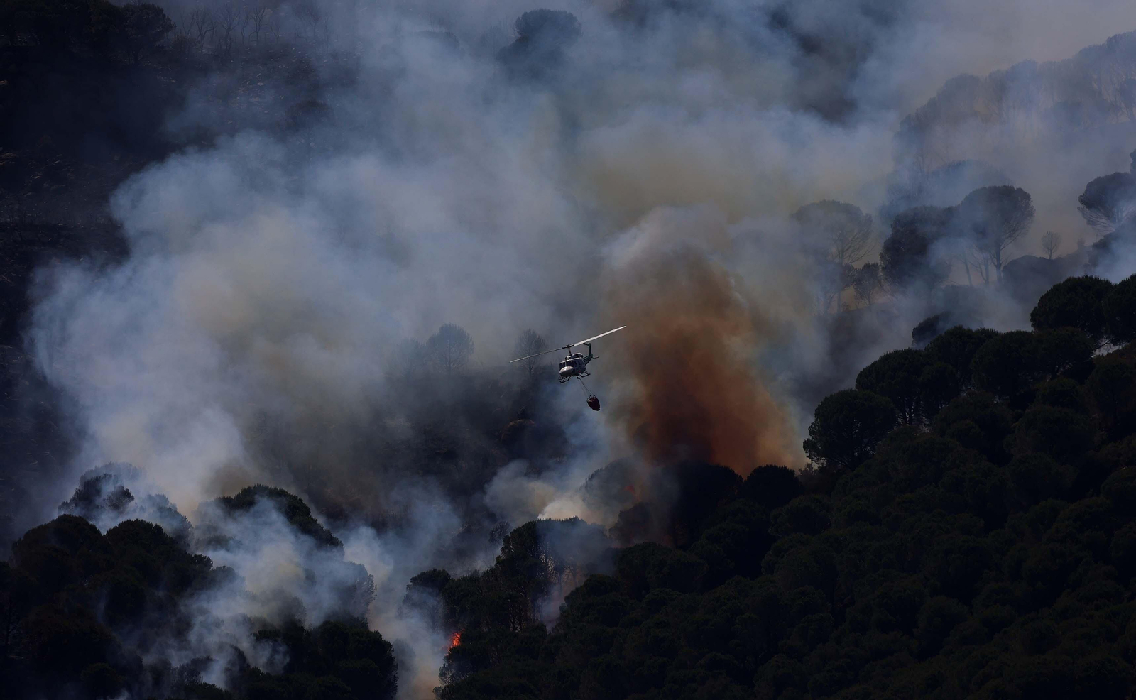 Imágenes del incendio de monte La Peña en Tarifa Imágenes del incendio de monte La Peña en Tarifa