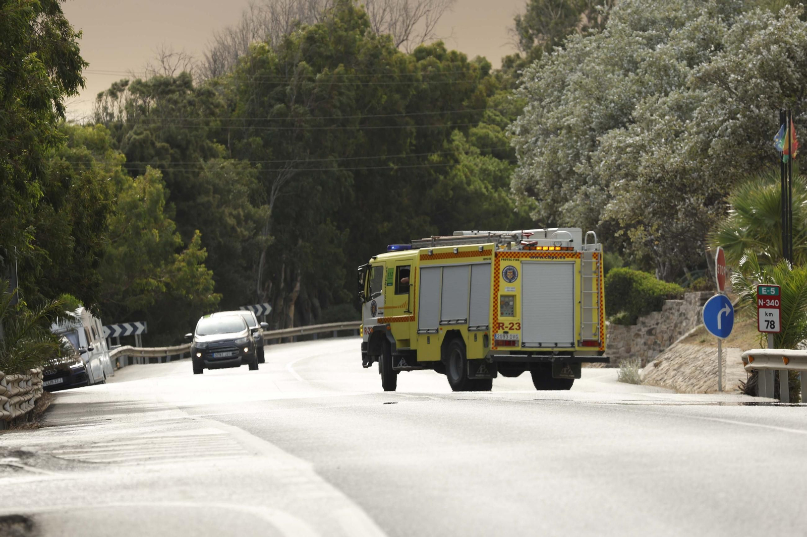 Las fotos del incendio forestal entre la Torre y Valdevaqueros en Tarifa