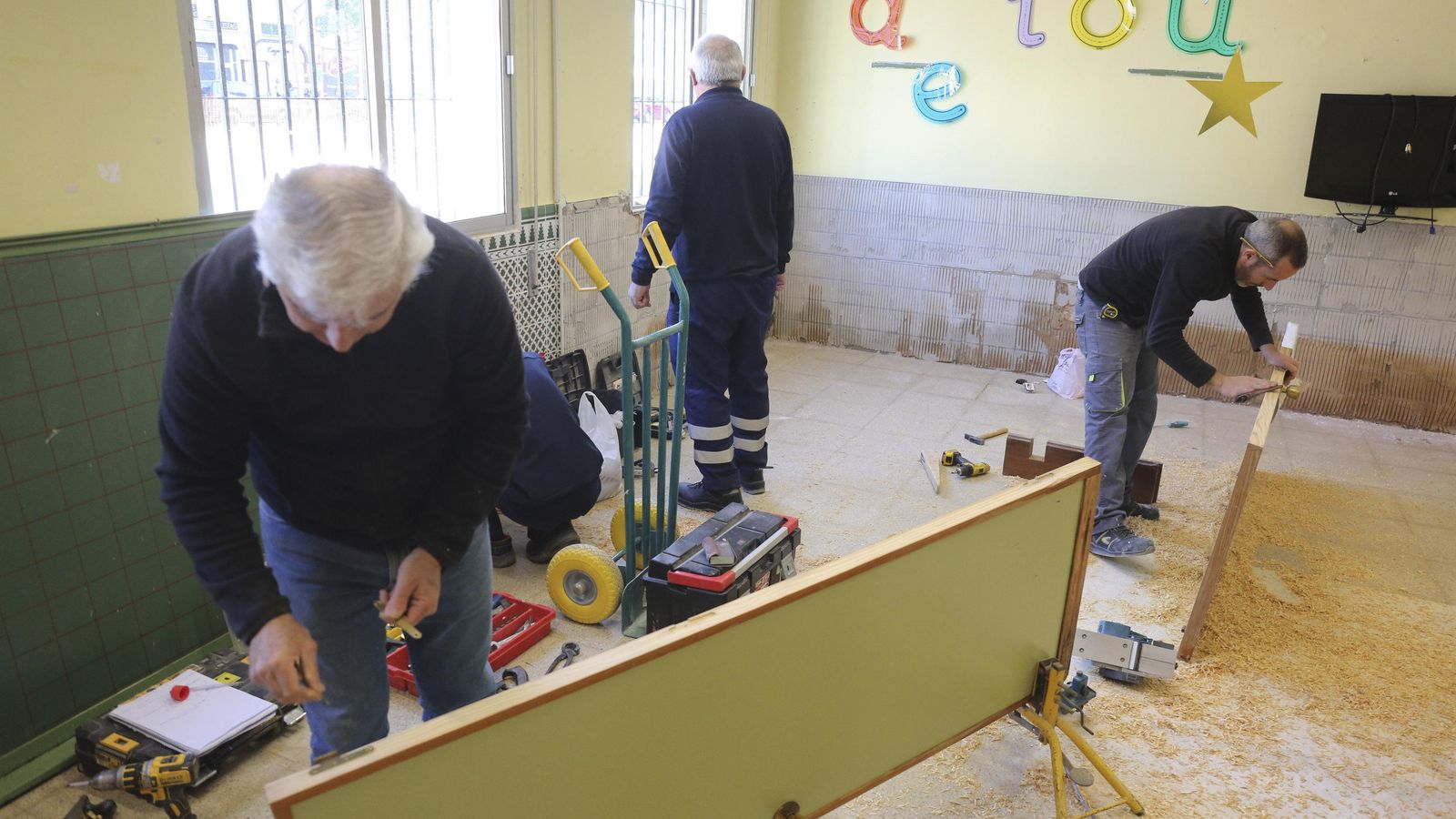 Trabajos en el Colegio Público Francisco de Quevedo. Trabajos en el Colegio Público Francisco de Quevedo.