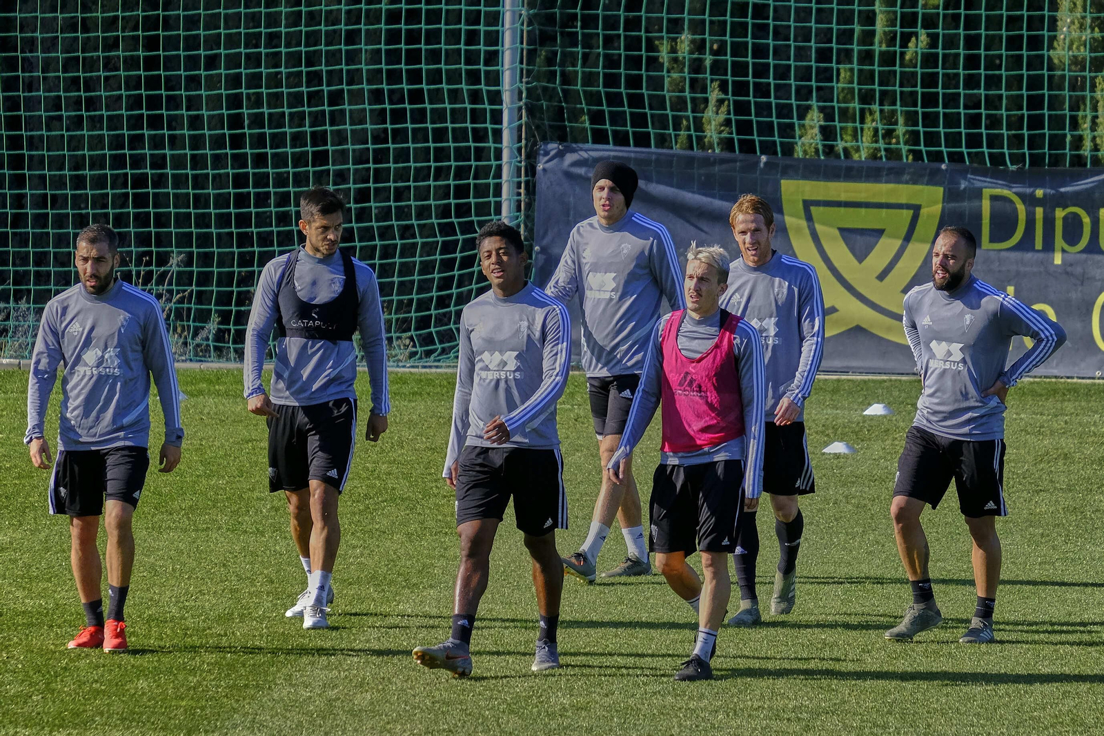 Un entrenamiento del Cádiz en El Rosal.