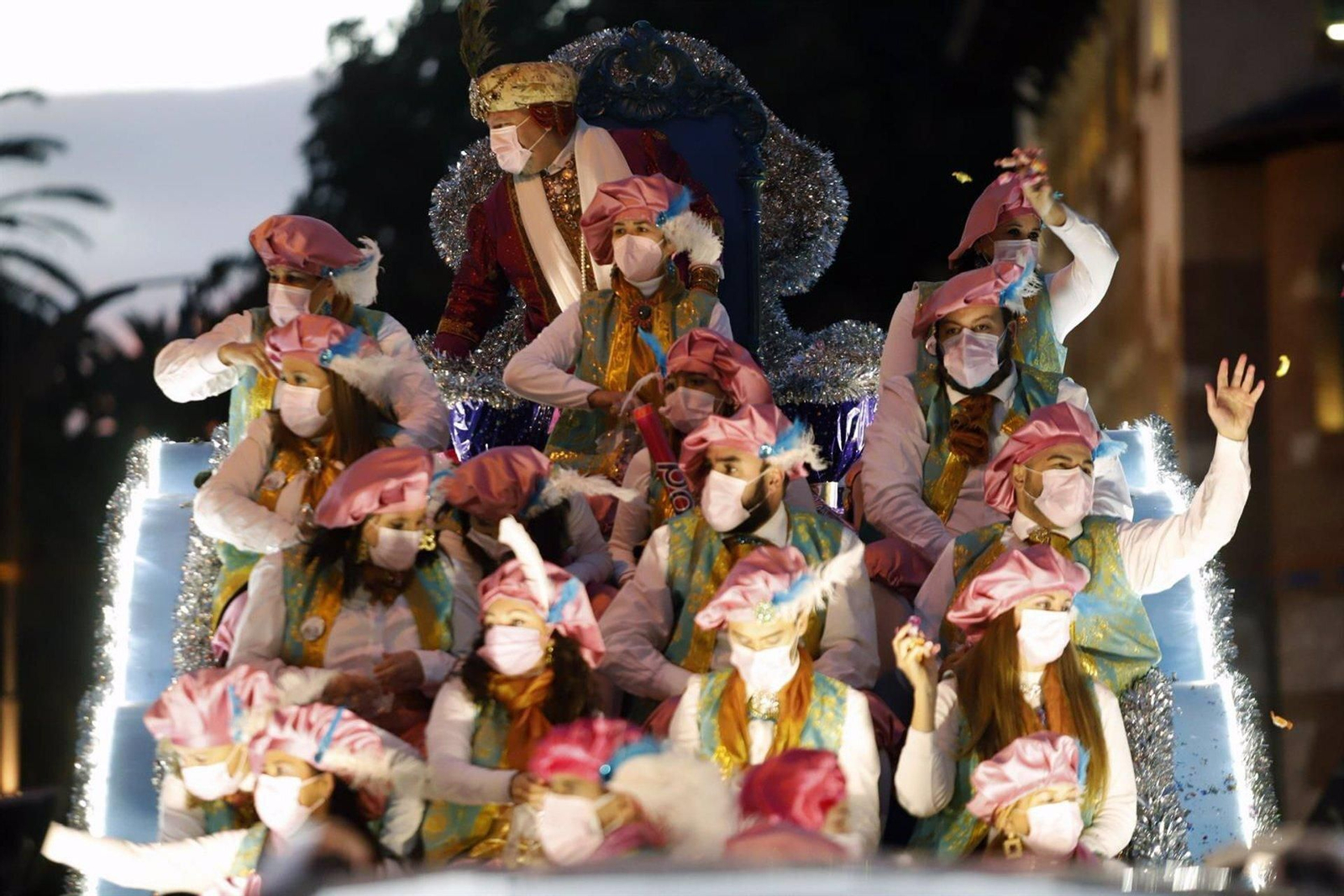 Detalle de la Cabalgata de Reyes Magos de Málaga 2022.