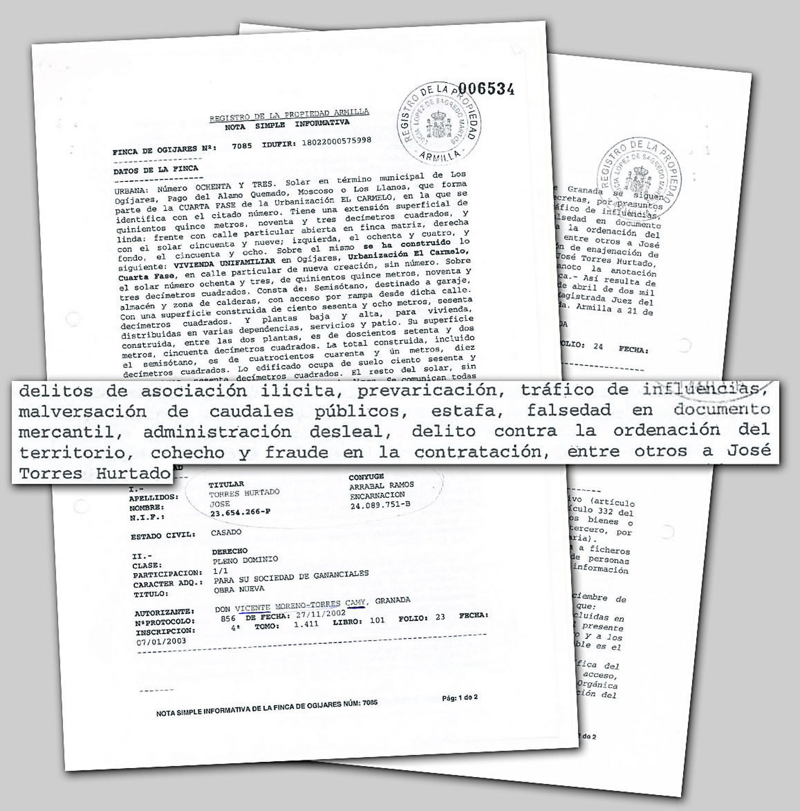 Más de 80 propiedades, embargadas en el caso Nazarí para cubrir posibles daños