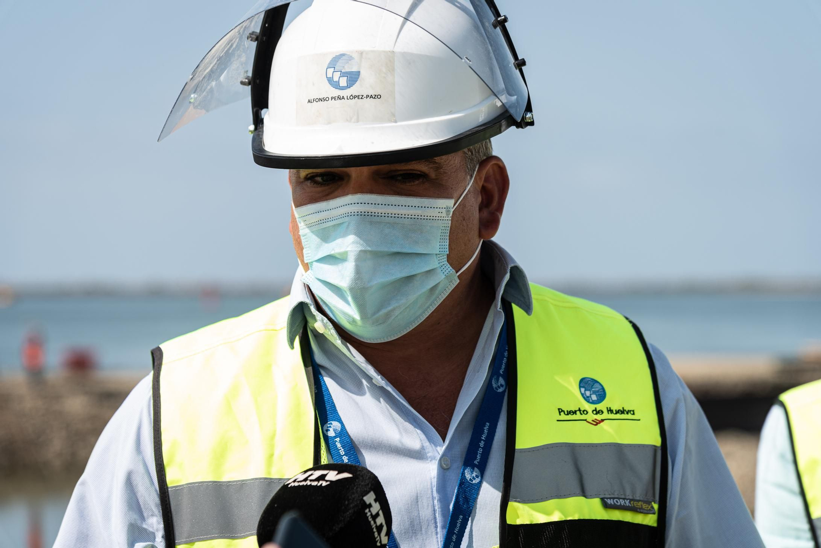 Imágenes de a obra de ampliación del muelle sur del Puerto de Huelva