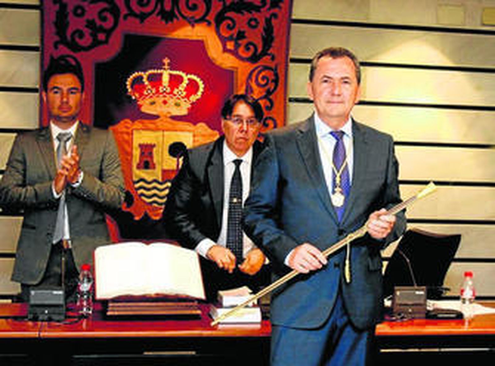 Gonzalo Rodríguez Nevado, el sábado pasado en su toma de posesión como alcalde de Punta umbría.