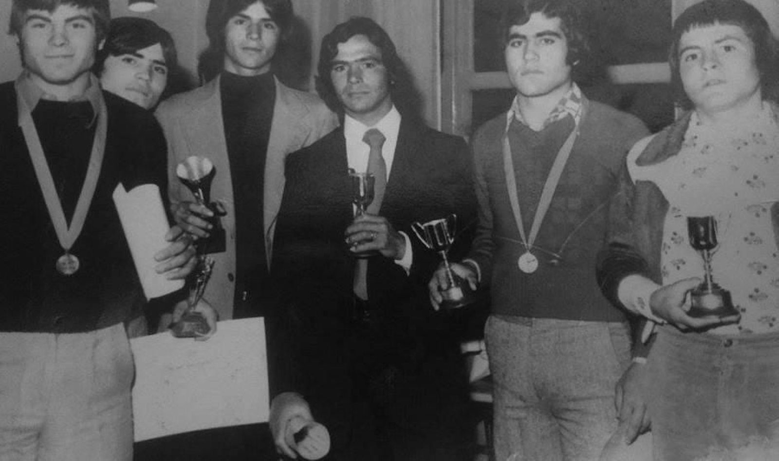 Rubio Melero, tercero por la izquierda