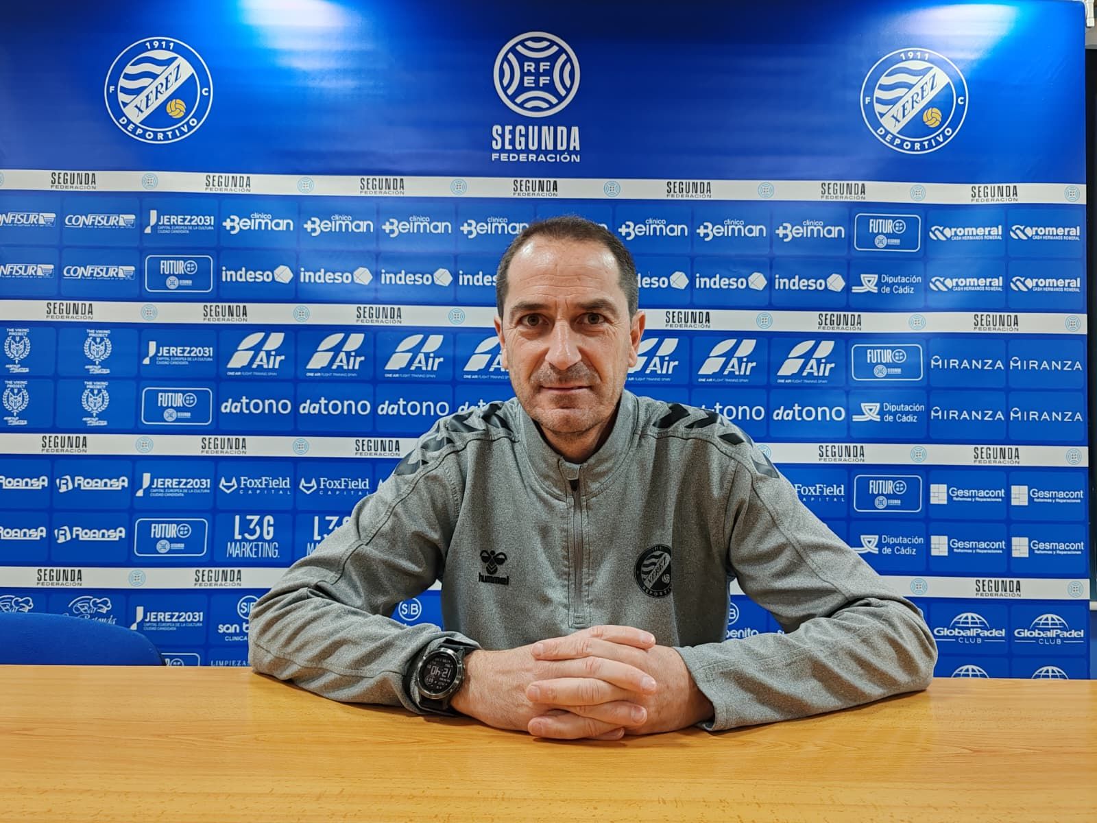 Diego Caro, este viernes 6 de marzo en la sala de prensa de Chapín antes del encuentro contra el Lorca.