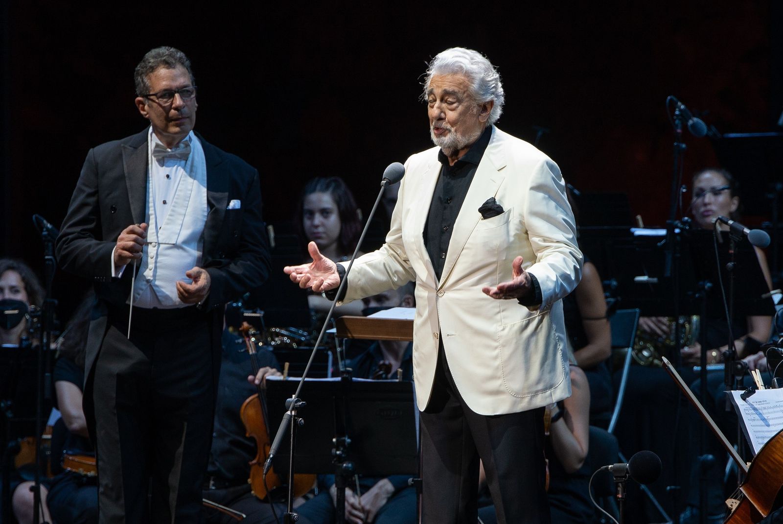 Plácido Domingo, en el escenario del Starlite de Marbella.