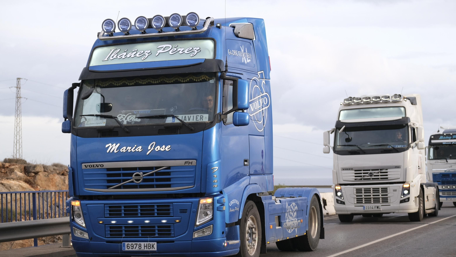 Fotogalería de la protesta de los camioneros de Almería