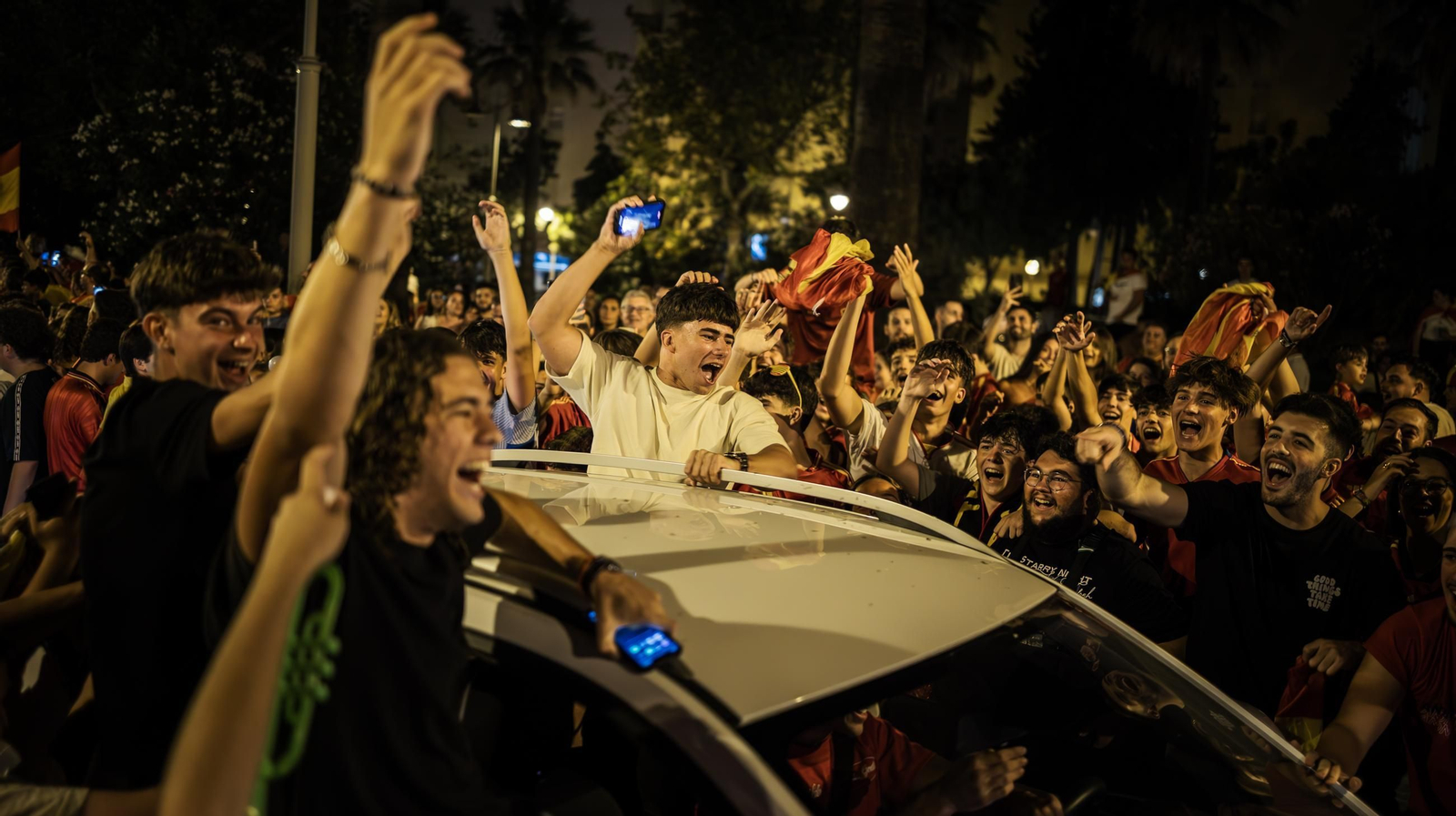 Imágenes de la celebración en Jerez del triunfo de España en la Eurocopa