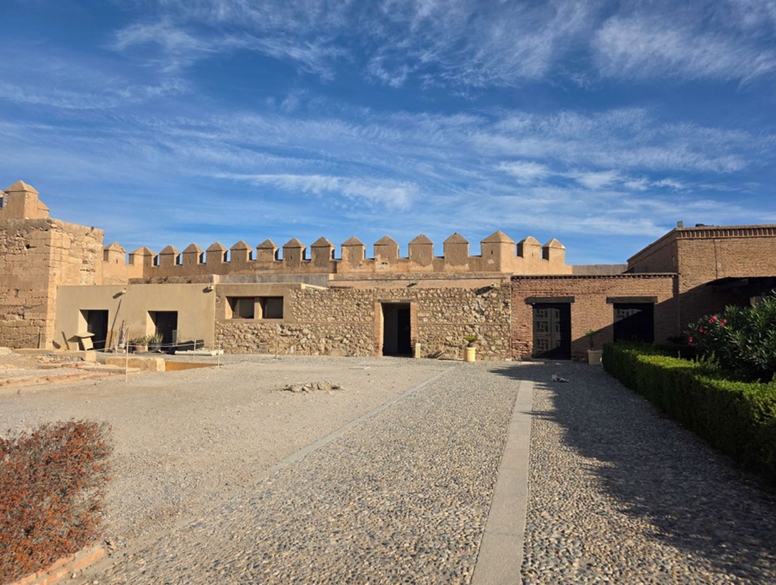 Zona de los baños públicos del segundo recinto de la Alcazaba.